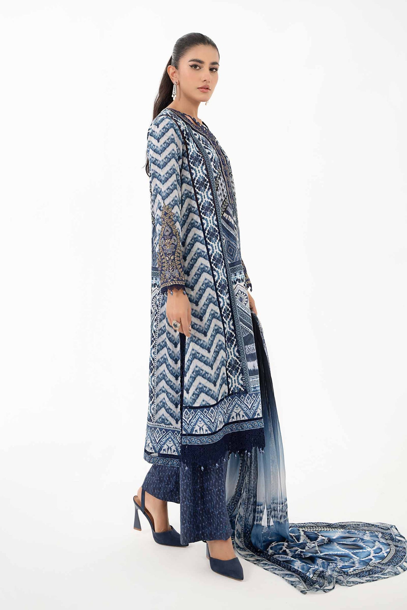 3 Piece Printed Lawn Suit | MPS-2208-B