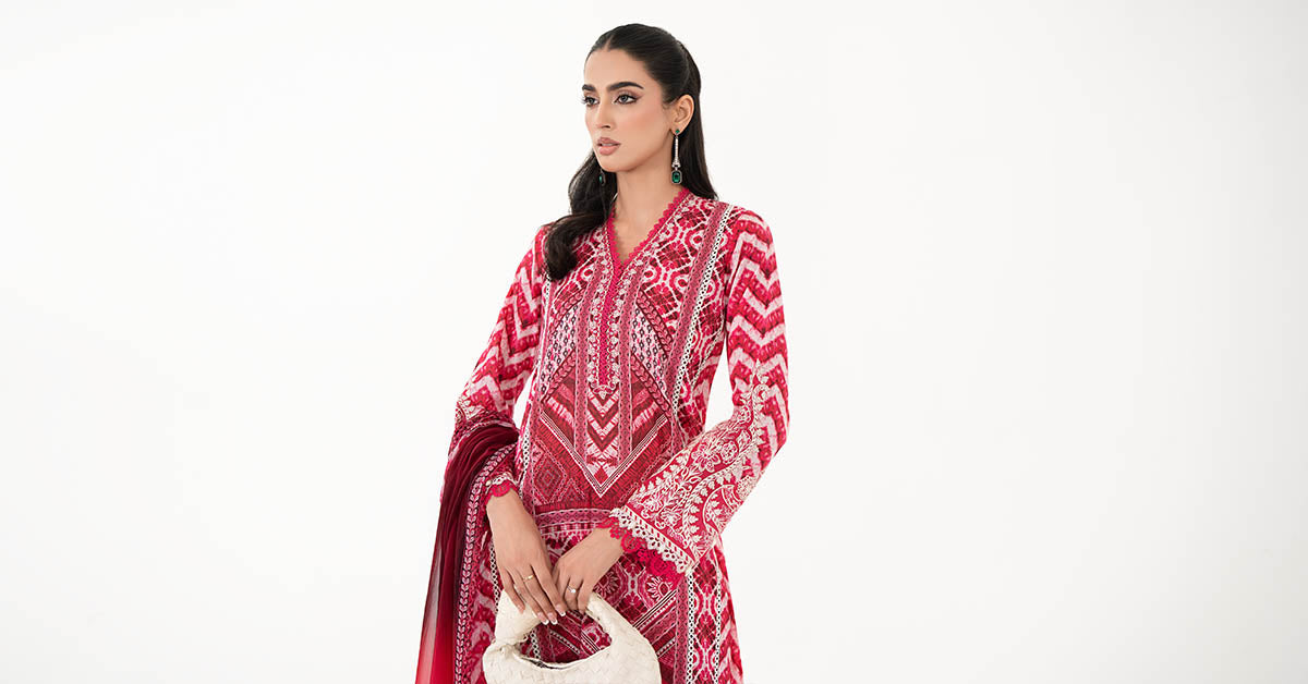 3 Piece Printed Lawn Suit | MPS-2208-A