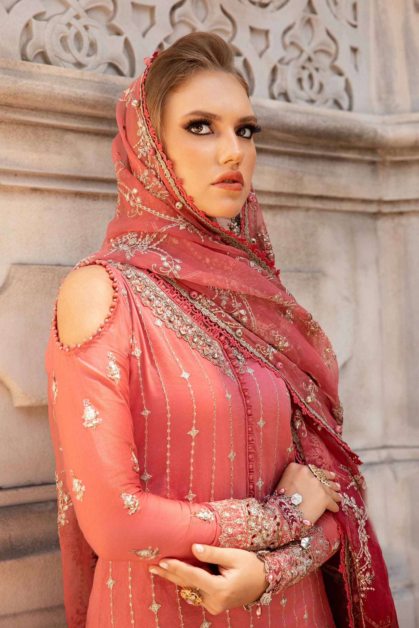 Unstitched Embroidered Cotton Satin Suit | CST-809