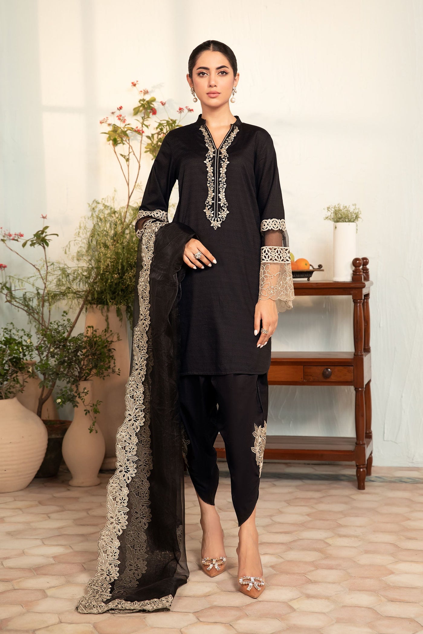 3 Piece Embroidered Lawn Suit | DW-EA23-37R1