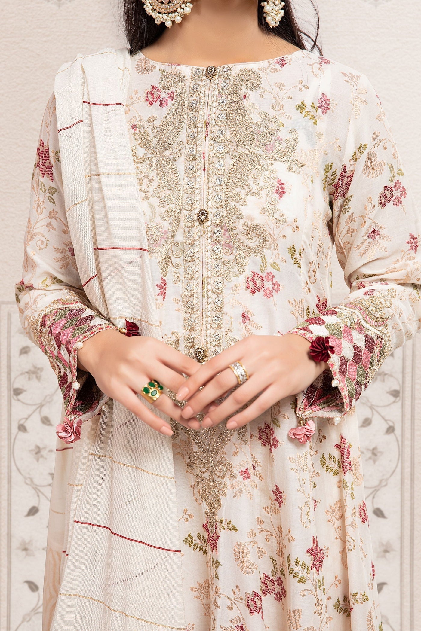 3 Piece Embroidered Lawn Suit | DW-EA23-06R1