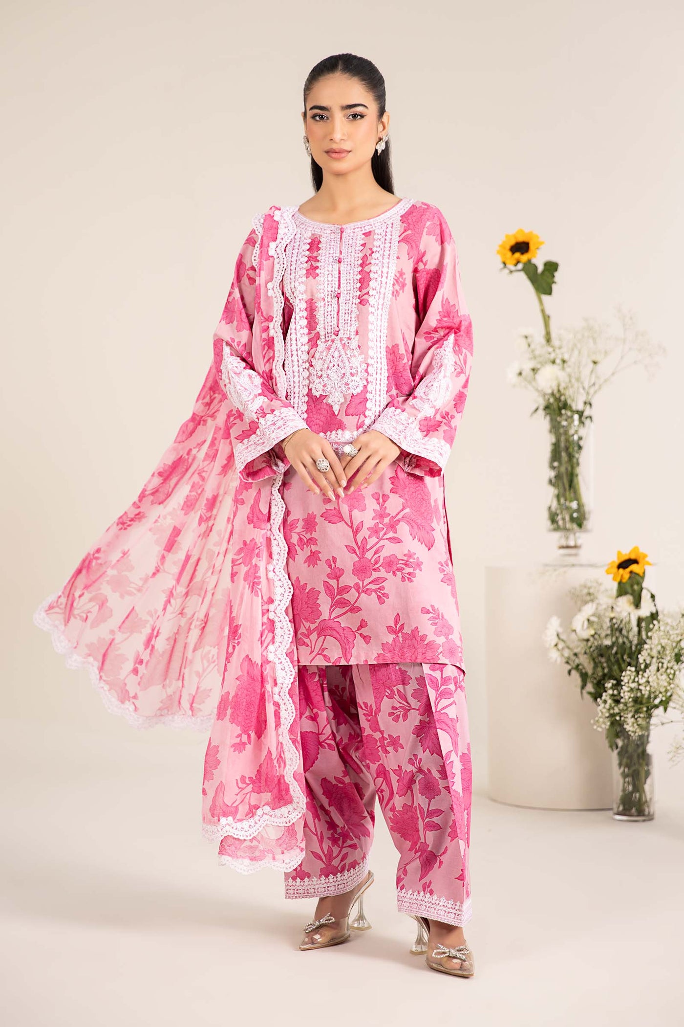 3 Piece Printed Lawn Suit | DW-EF25-124