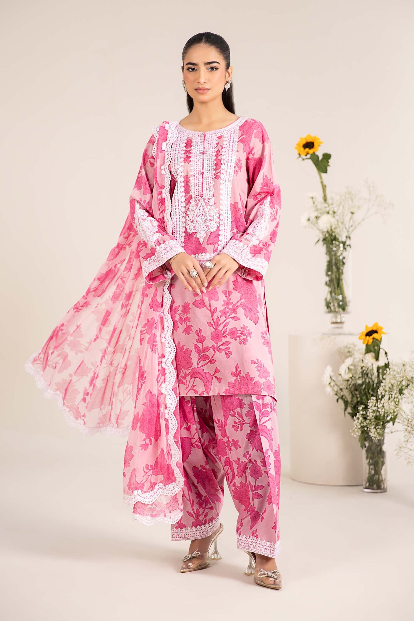 3 Piece Printed Lawn Suit | DW-EF25-124