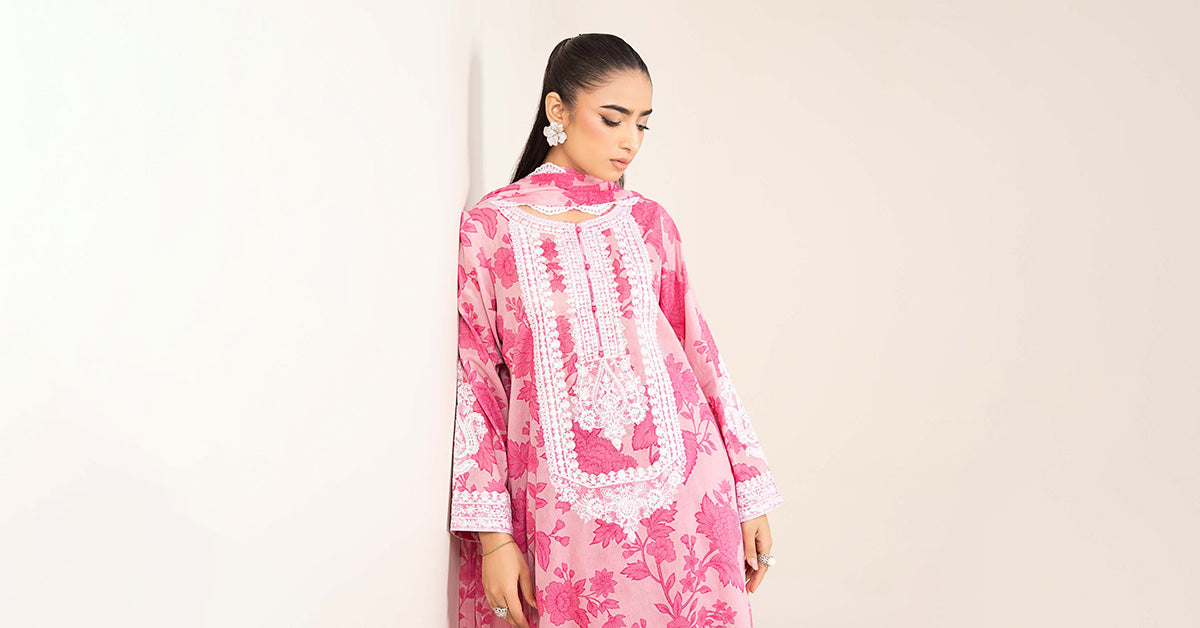 3 Piece Printed Lawn Suit | DW-EF25-124