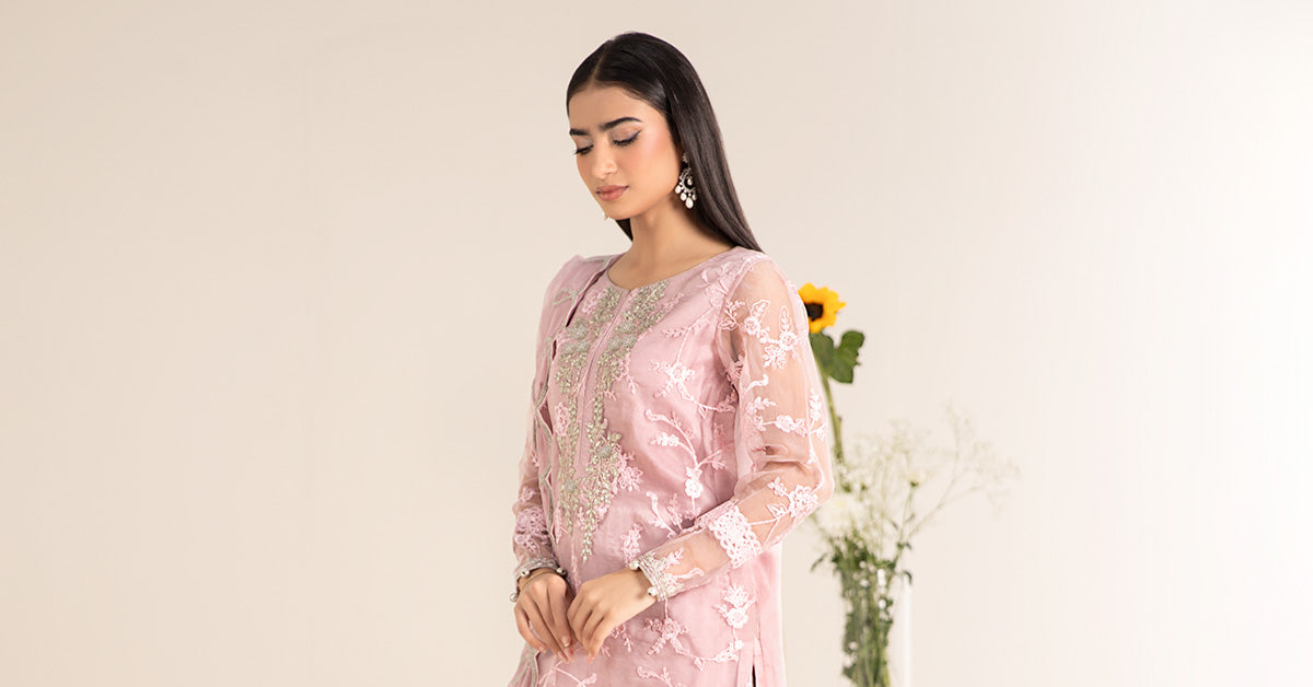 3 Piece Embroidered Cotton Silk Suit | DW-EF25-17