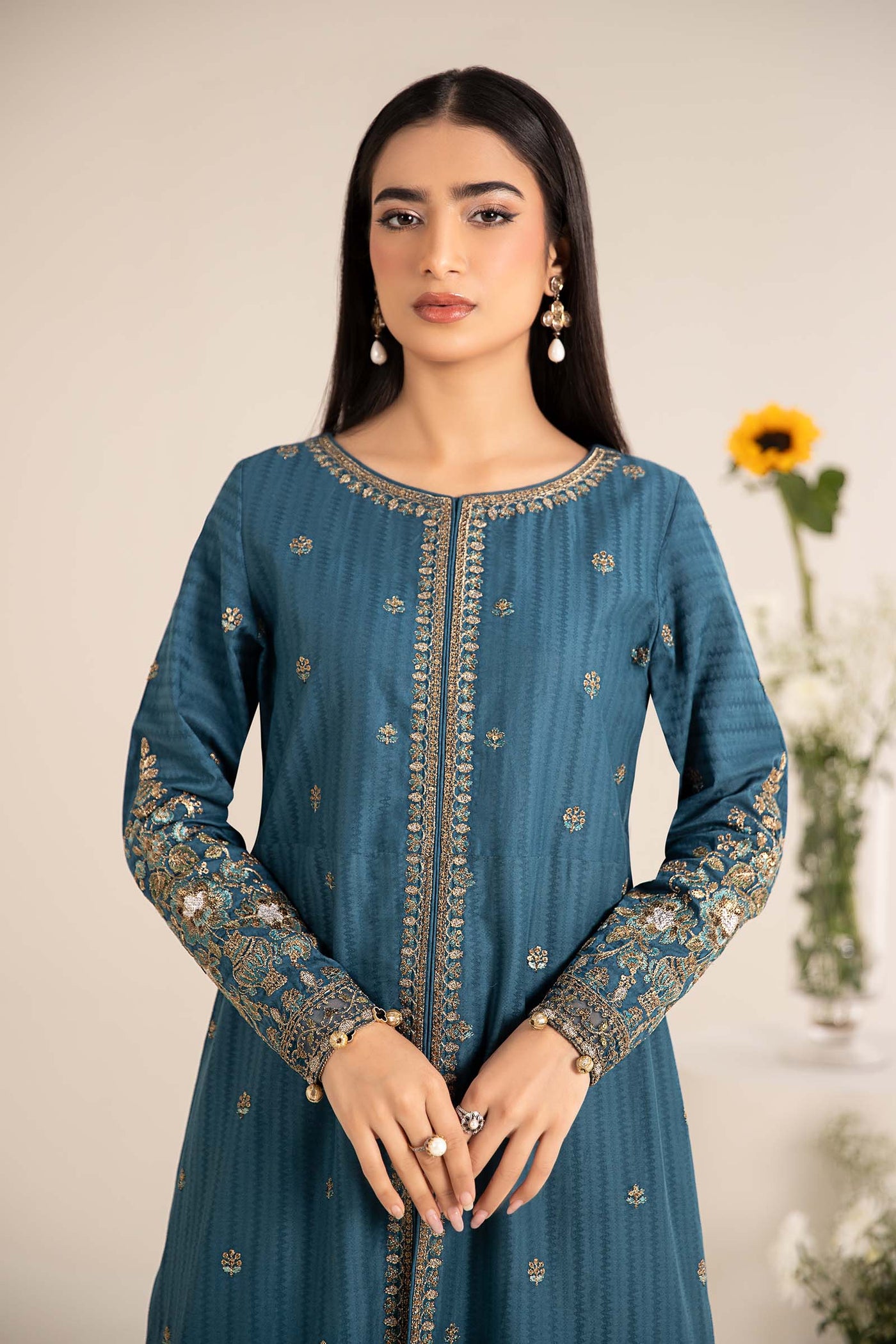 3 Piece Embroidered Lawn Suit | DW-EF25-21