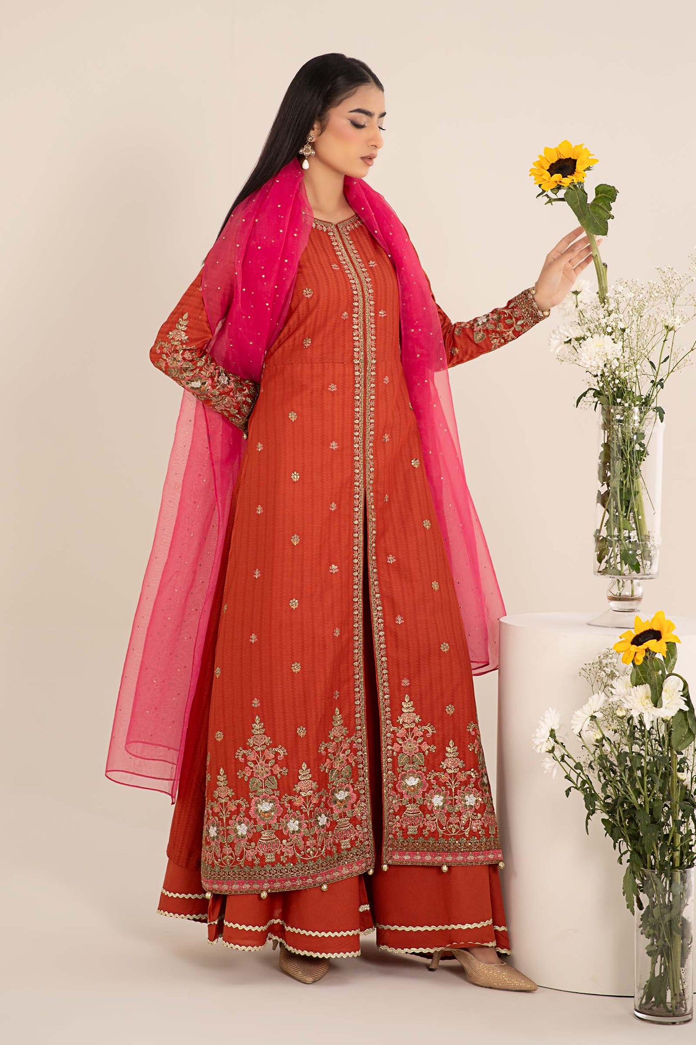 3 Piece Embroidered Lawn Suit | DW-EF25-21