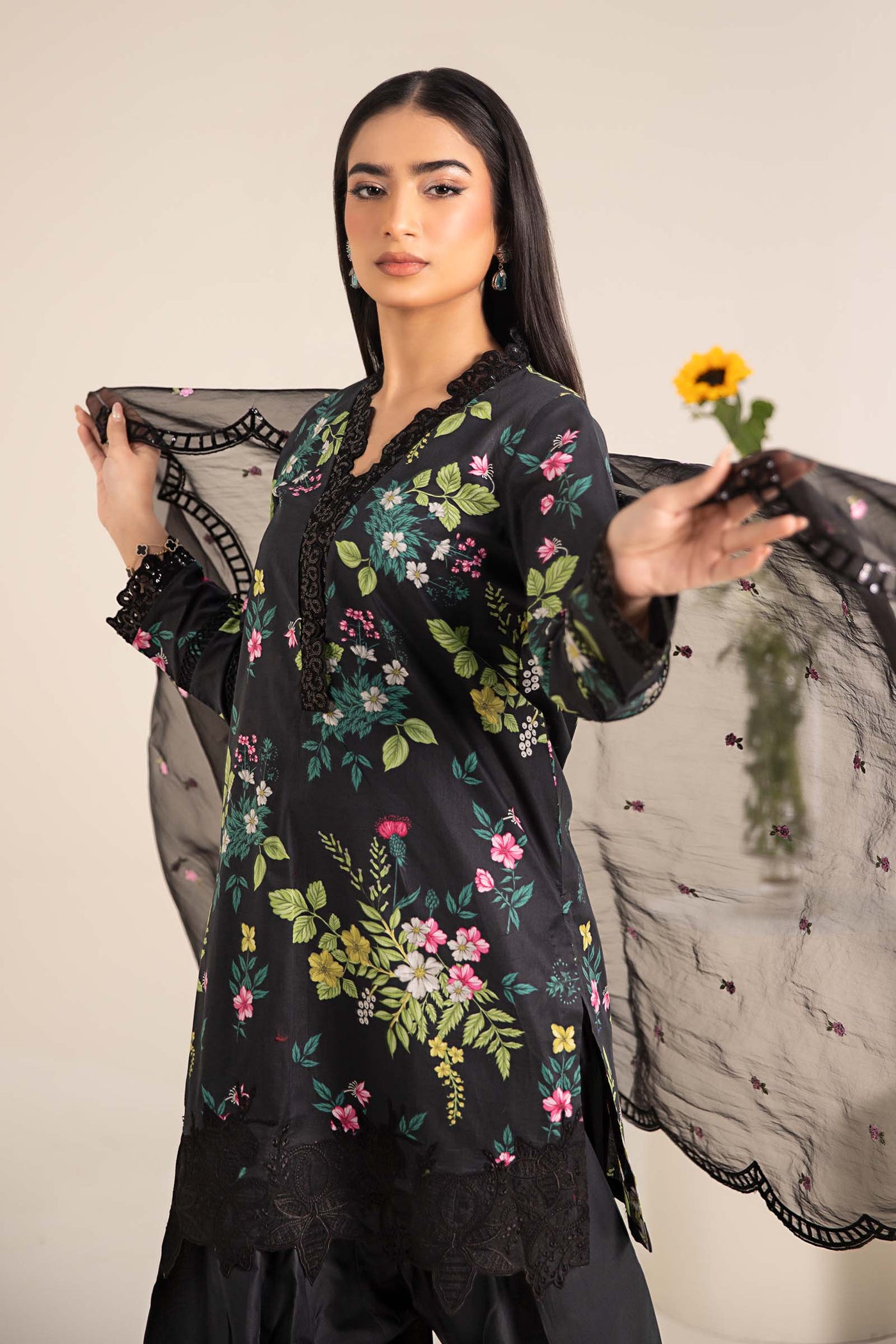 3 Piece Printed Lawn Suit | DW-EF25-27