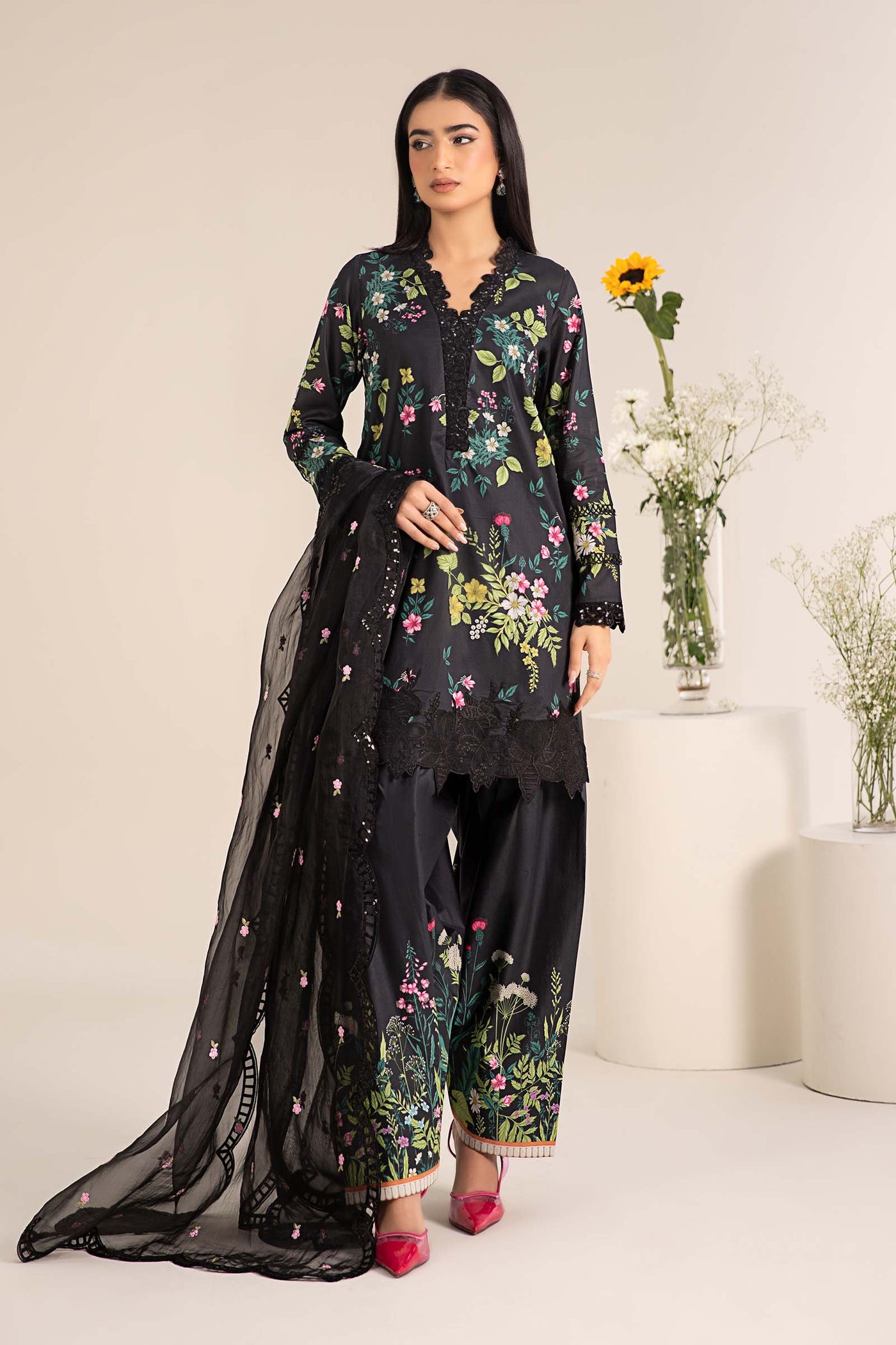 3 Piece Printed Lawn Suit | DW-EF25-27