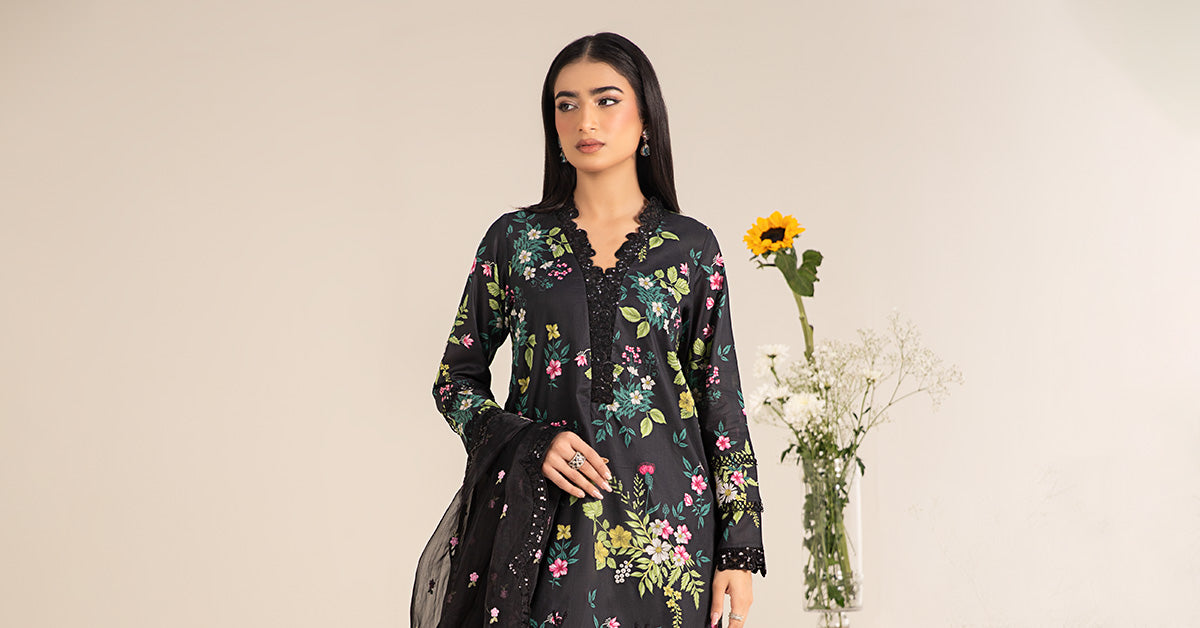 3 Piece Printed Lawn Suit | DW-EF25-27