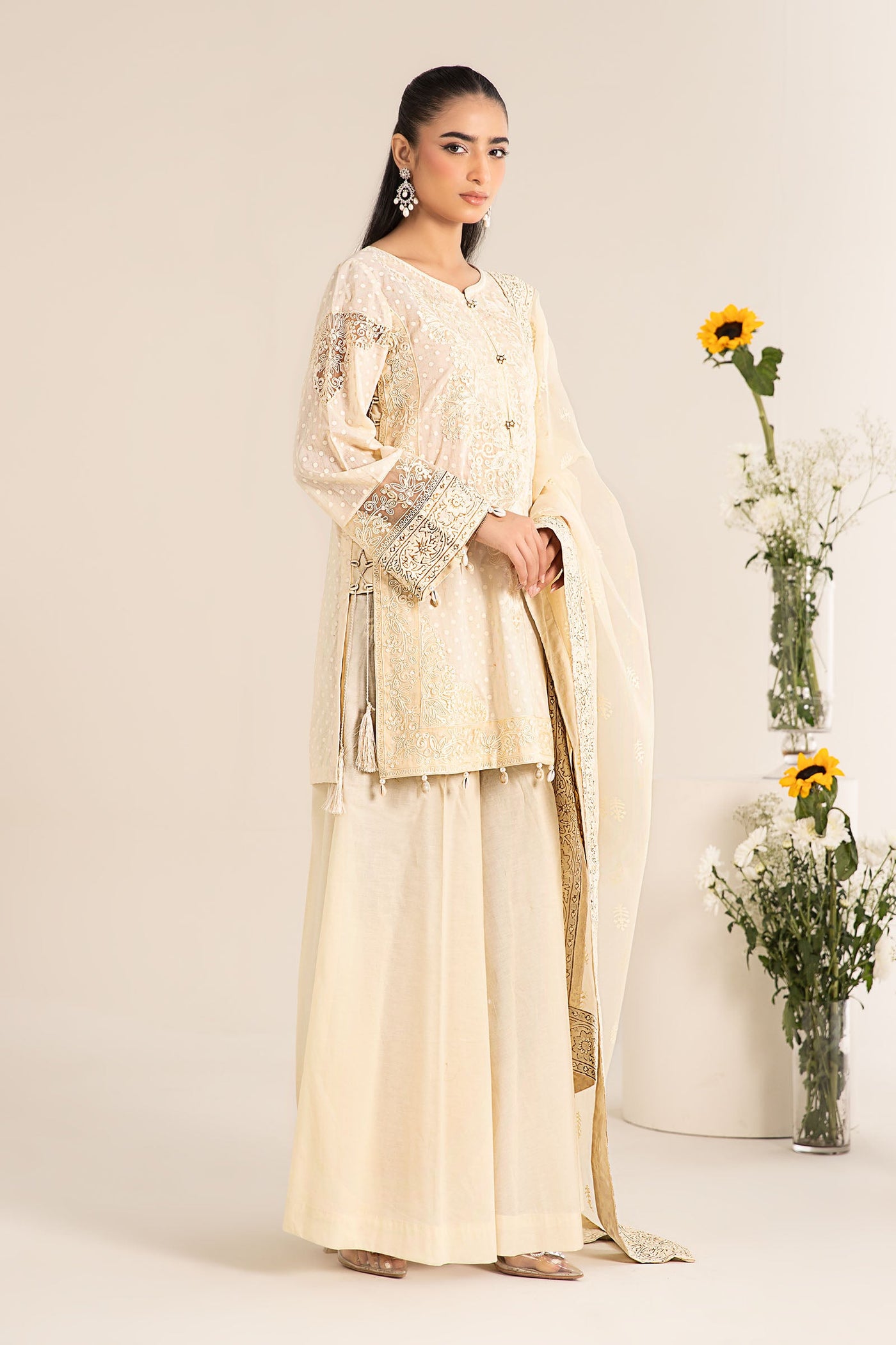 3 Piece Embroidered Lawn Suit | DW-EF25-99