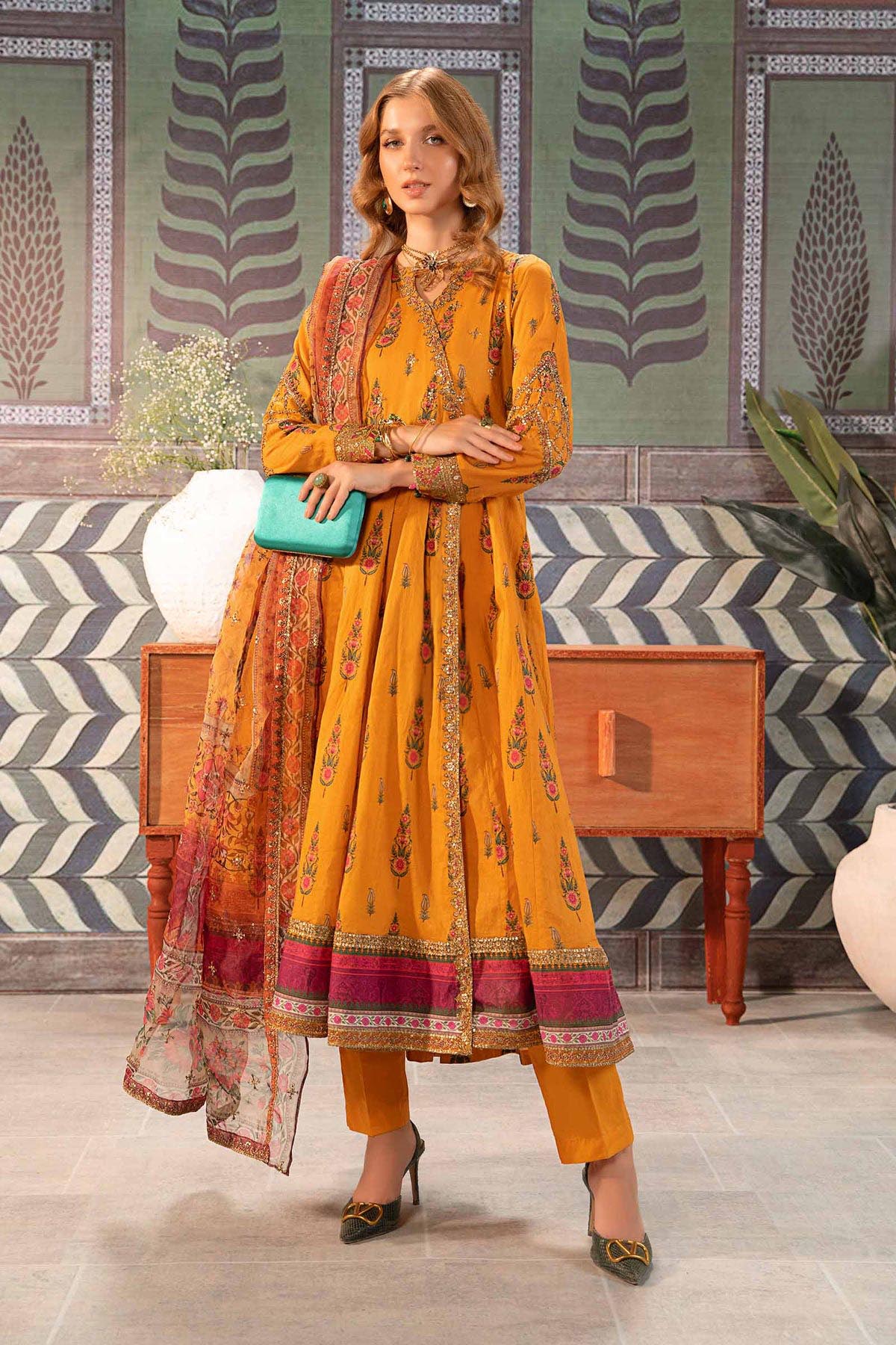 3 Piece Printed Lawn Suit | DW-PF24-03