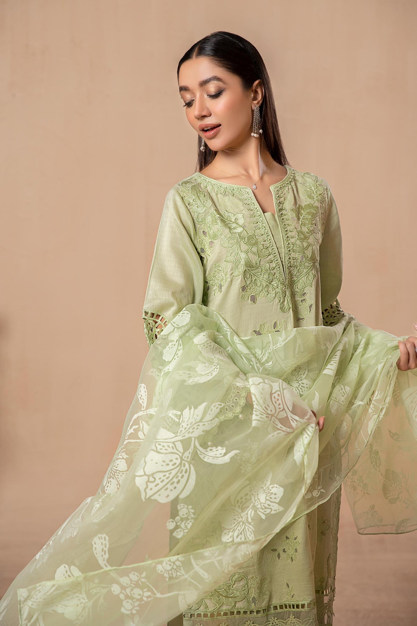 3 Piece Embroidered Lawn Suit | DW-EA24-15