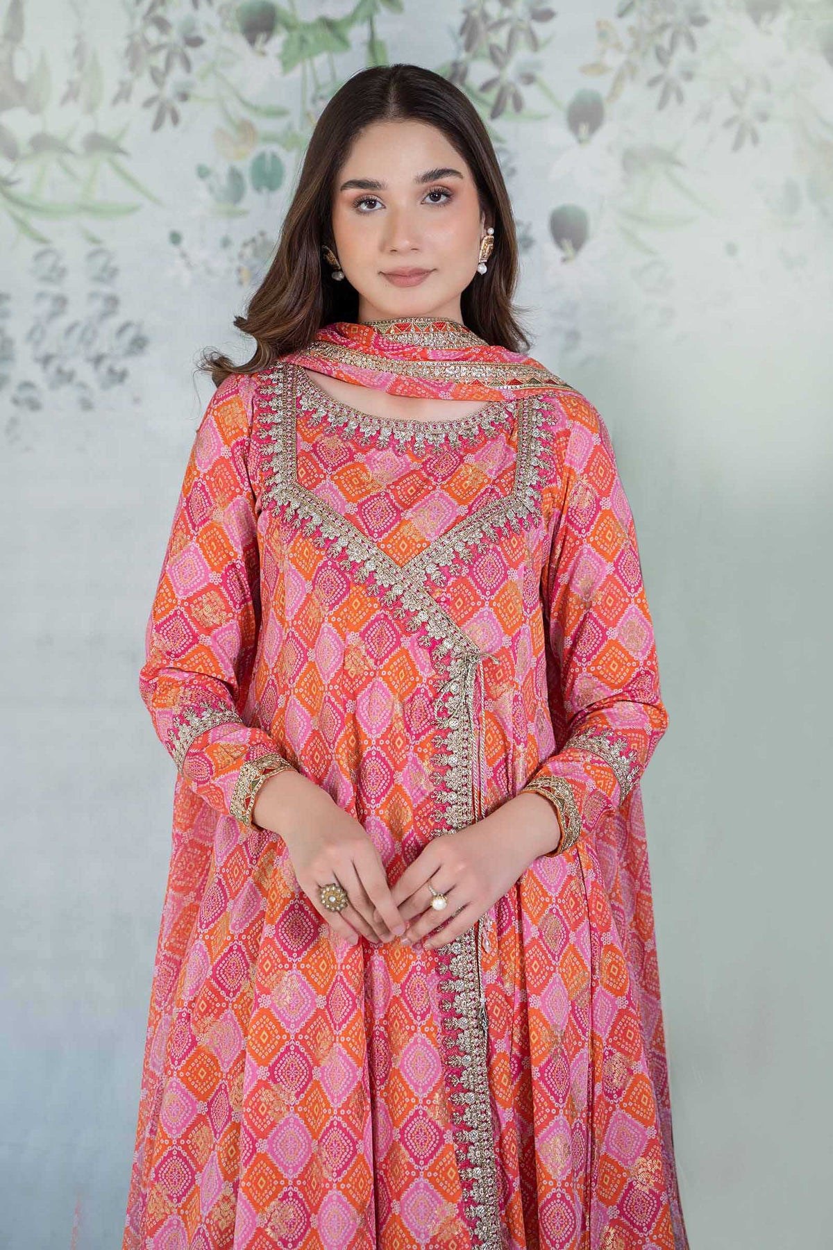 3 Piece Printed Jacquard Broshia Suit | DW-EA24-25 – Maria.B. Designs (AE)