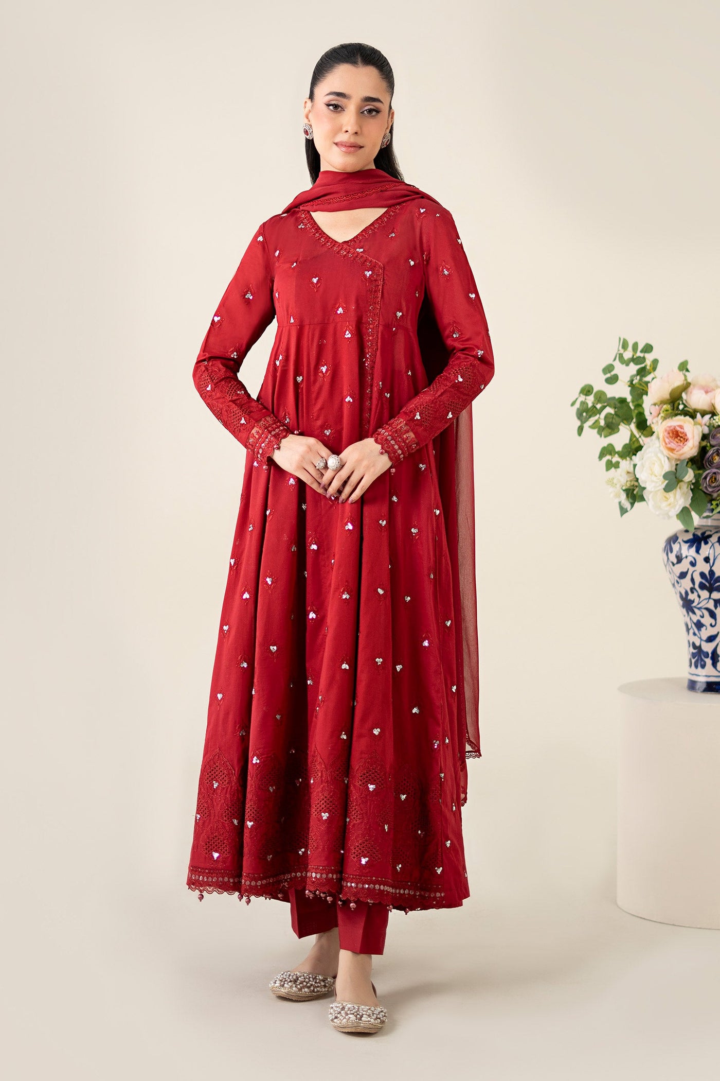 3 Piece Embroidered Lawn Suit |  DW-EA25-61