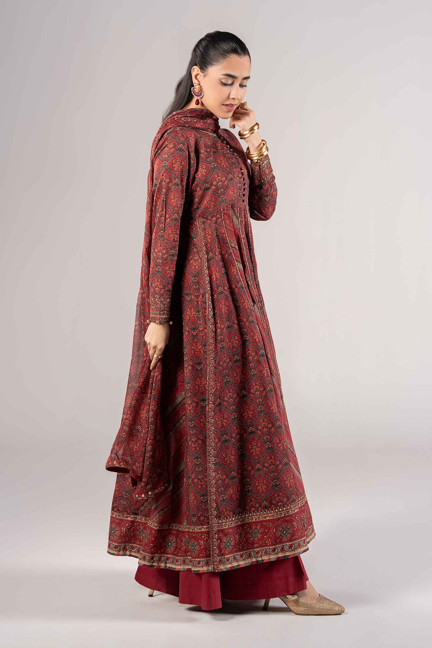 3 Piece Embroidered Lawn Suit |  DW-EA25-69