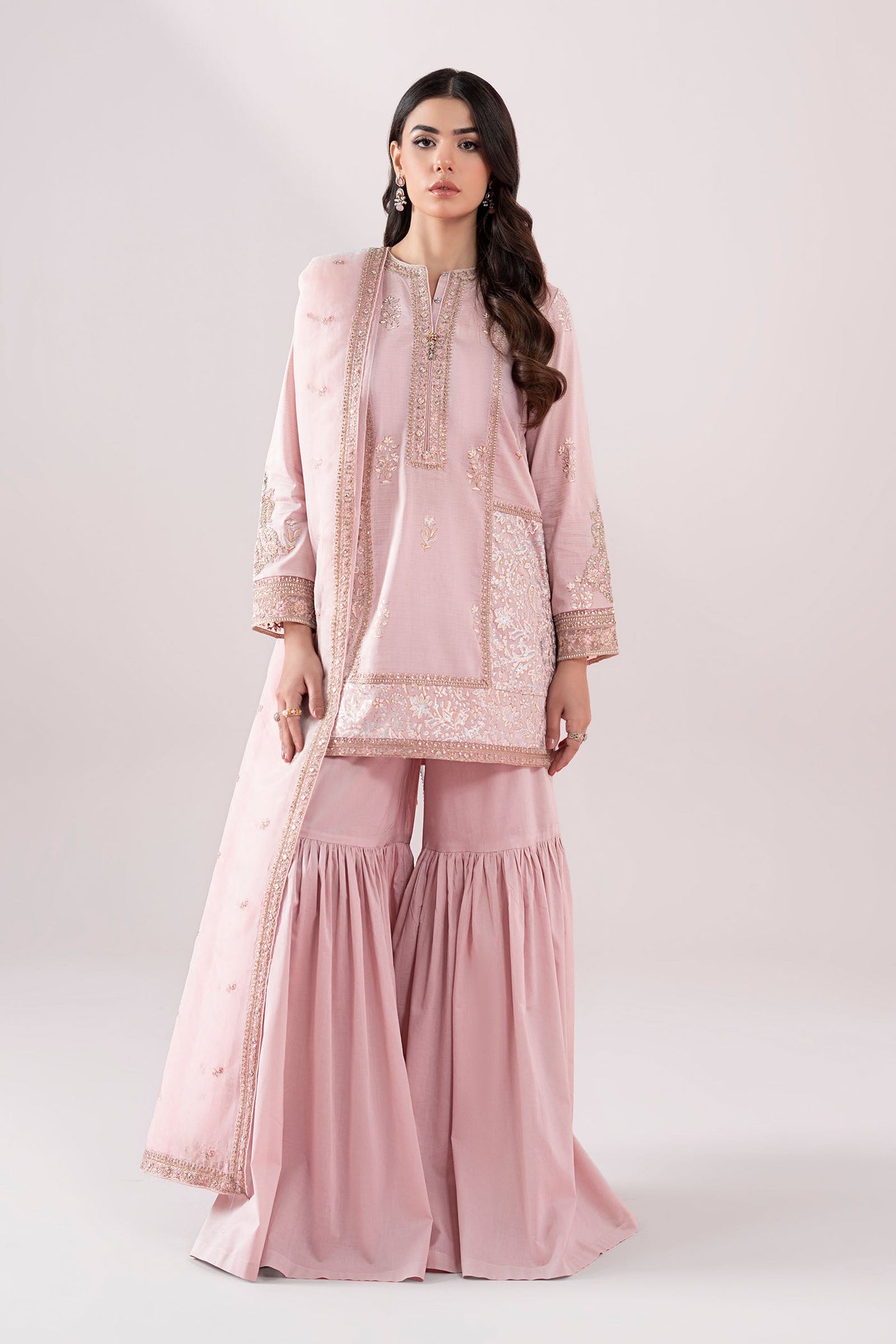 3 Piece Embroidered Dobby Suit |  DW-EA25-81