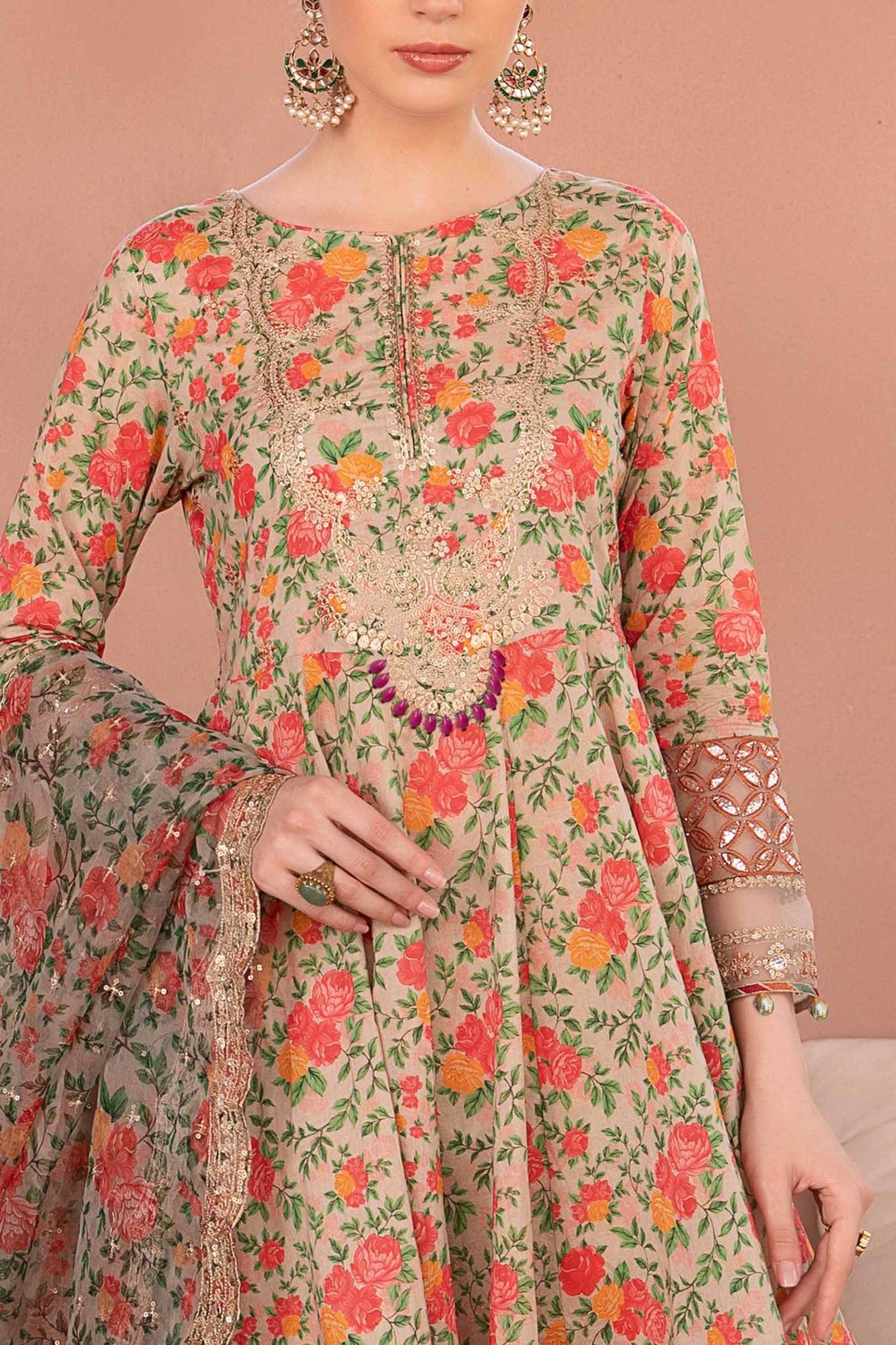 3 Piece Printed Lawn Suit | DW-EF23-47R1