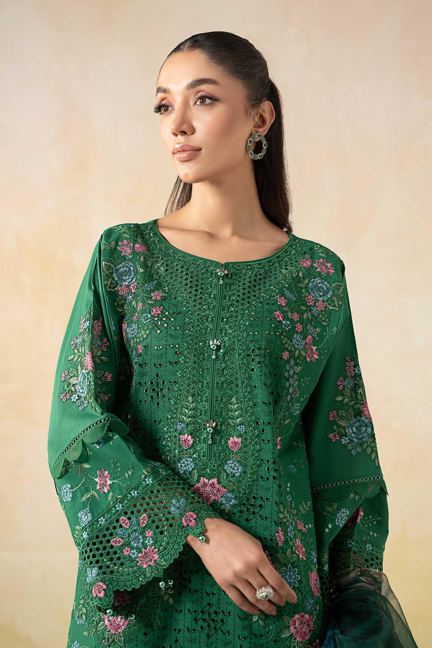 3 Piece Embroidered Lawn Suit | DW-EF25-04