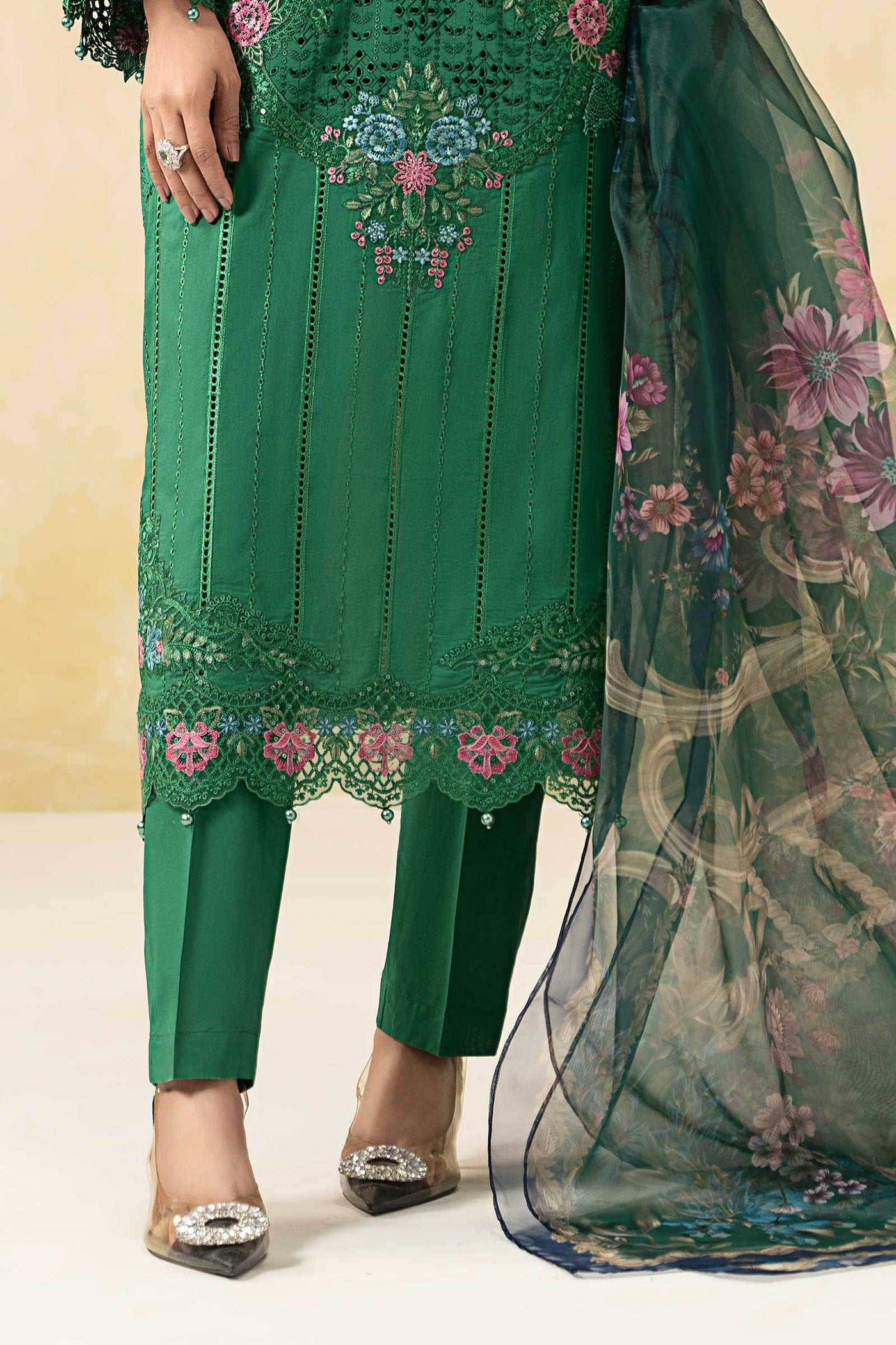 3 Piece Embroidered Lawn Suit | DW-EF25-04