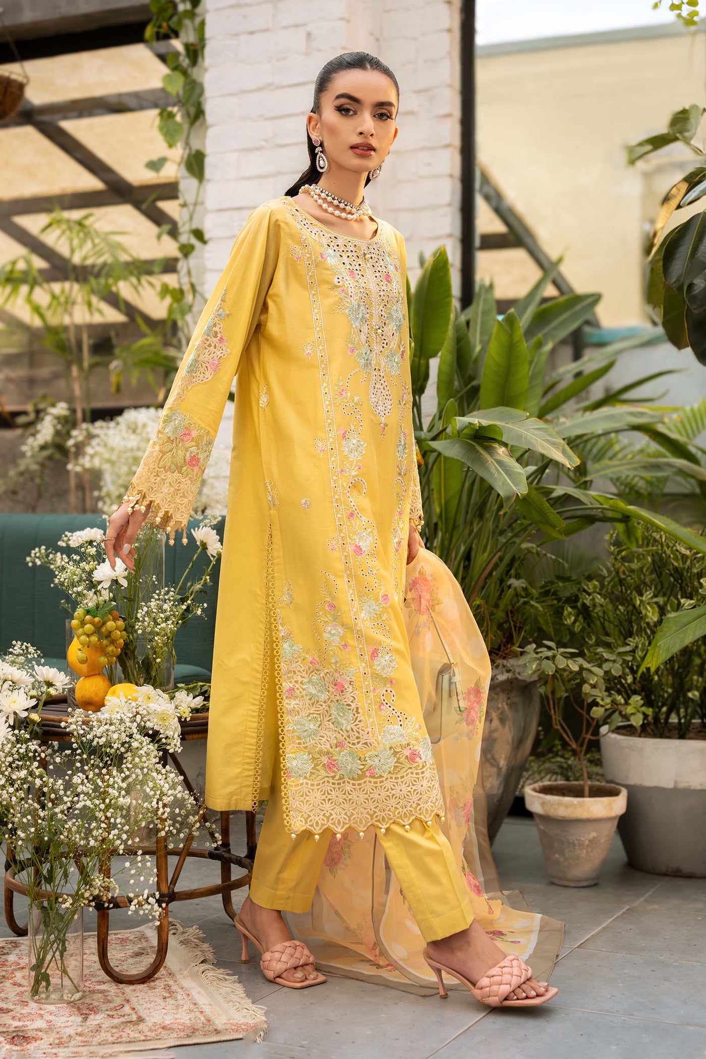 3 Piece Embroidered Lawn Suit | DW-EF25-05/A