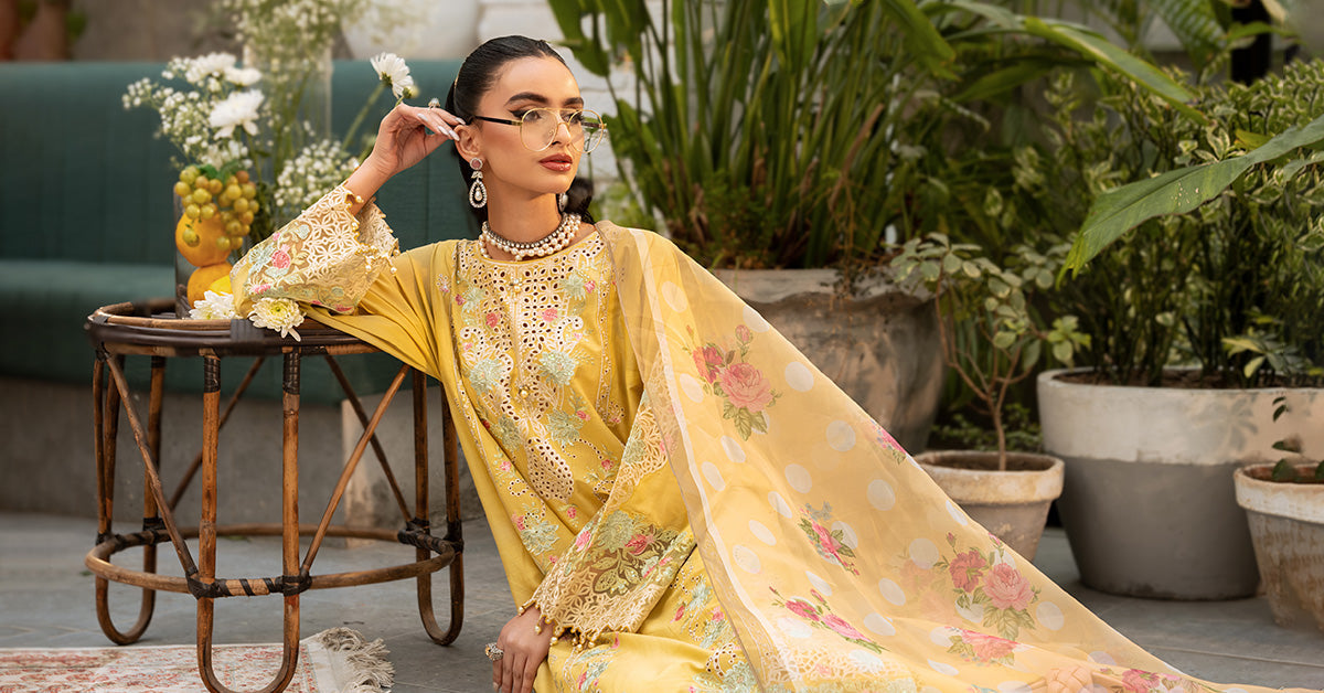 3 Piece Embroidered Lawn Suit | DW-EF25-05/A