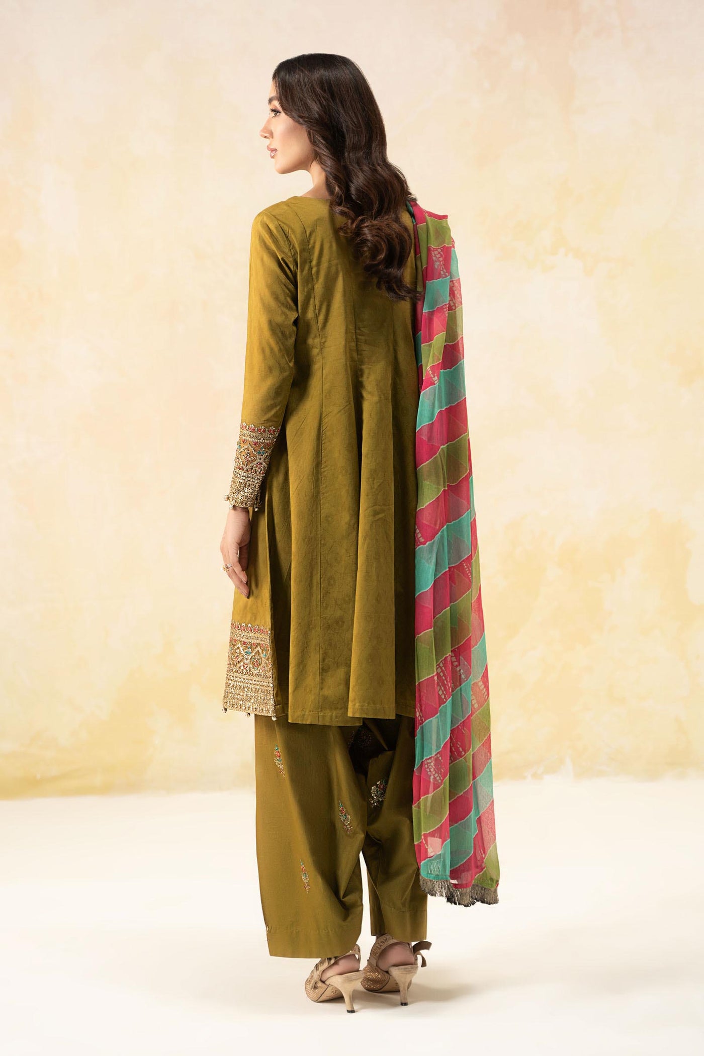 3 Piece Embroidered Self Jacquard Lawn Suit | DW-EF25-10