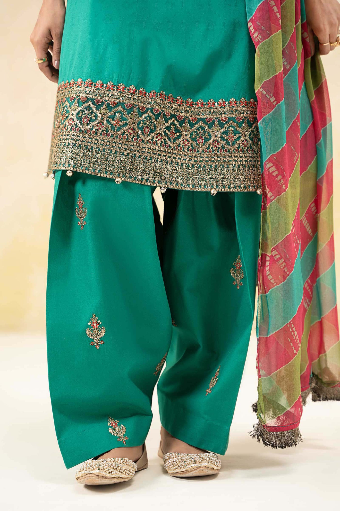 3 Piece Embroidered Self Jacquard Lawn Suit | DW-EF25-10