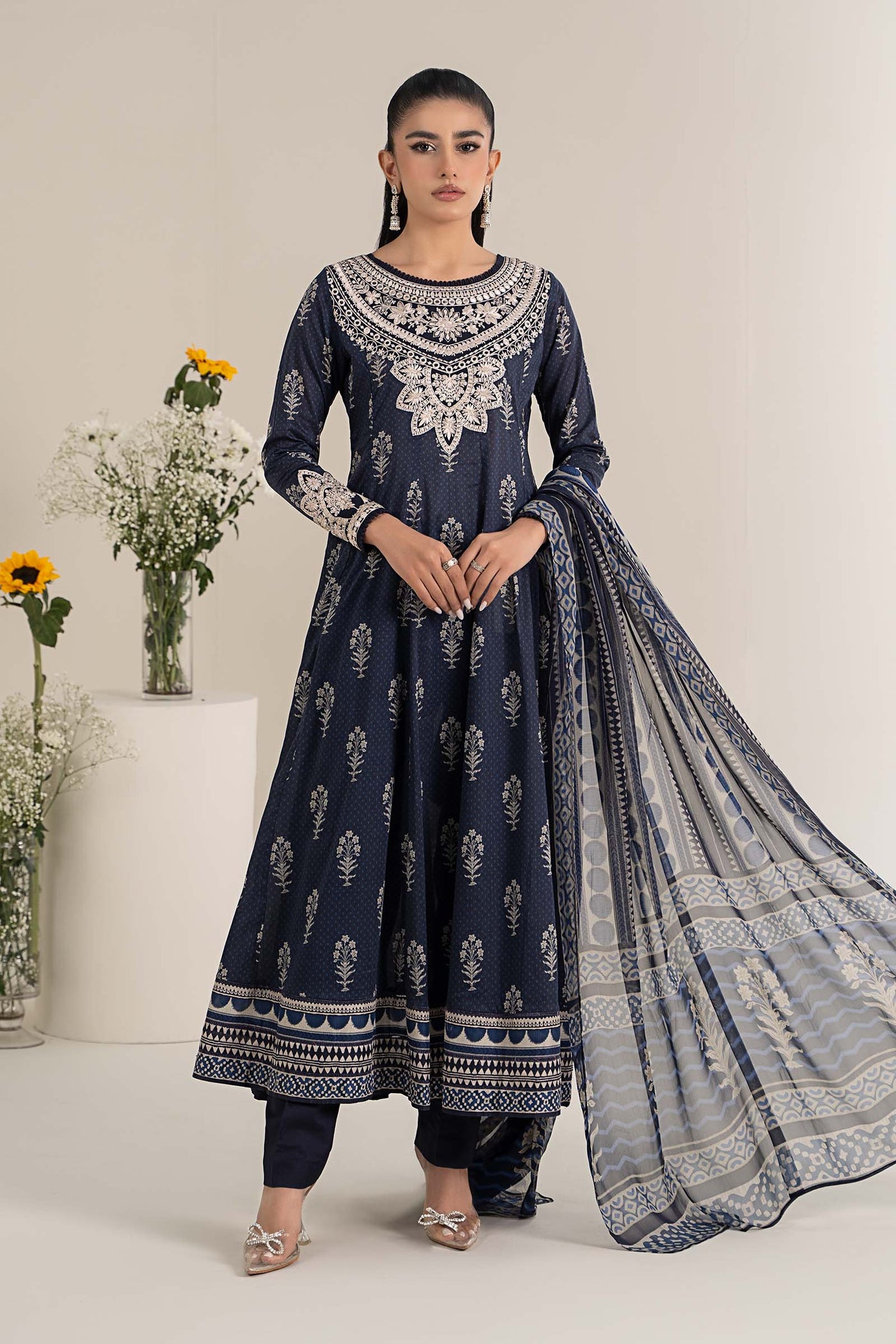 3 Piece Printed Lawn Suit | DW-EF25-22