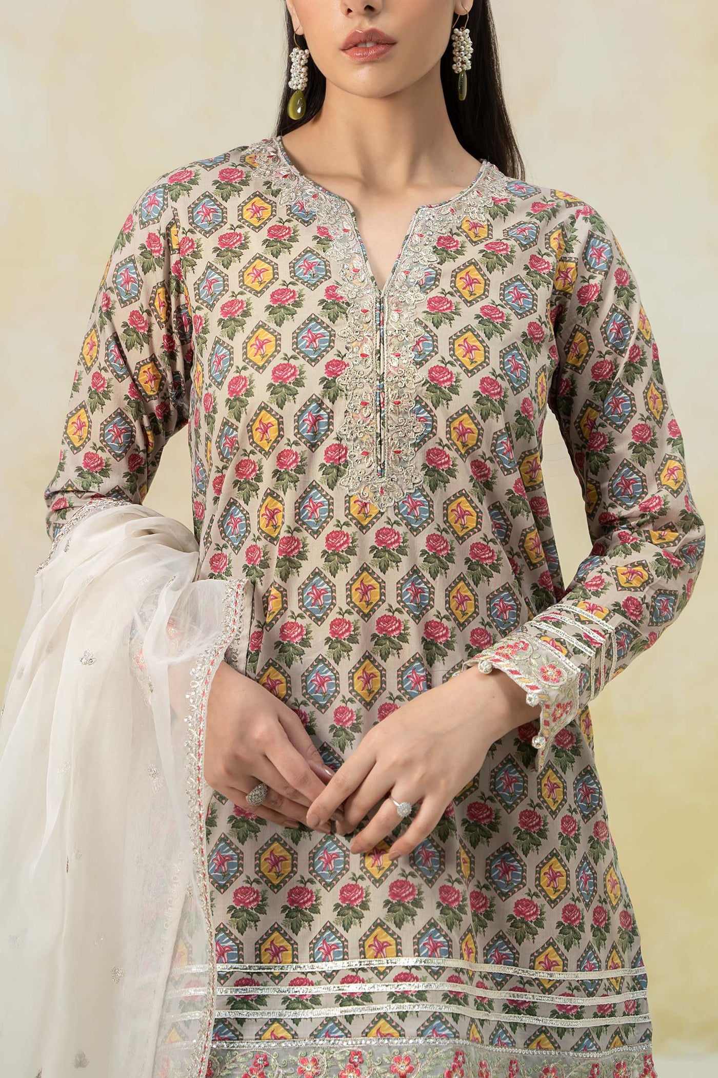 3 Piece Printed Lawn Suit | DW-EF25-25