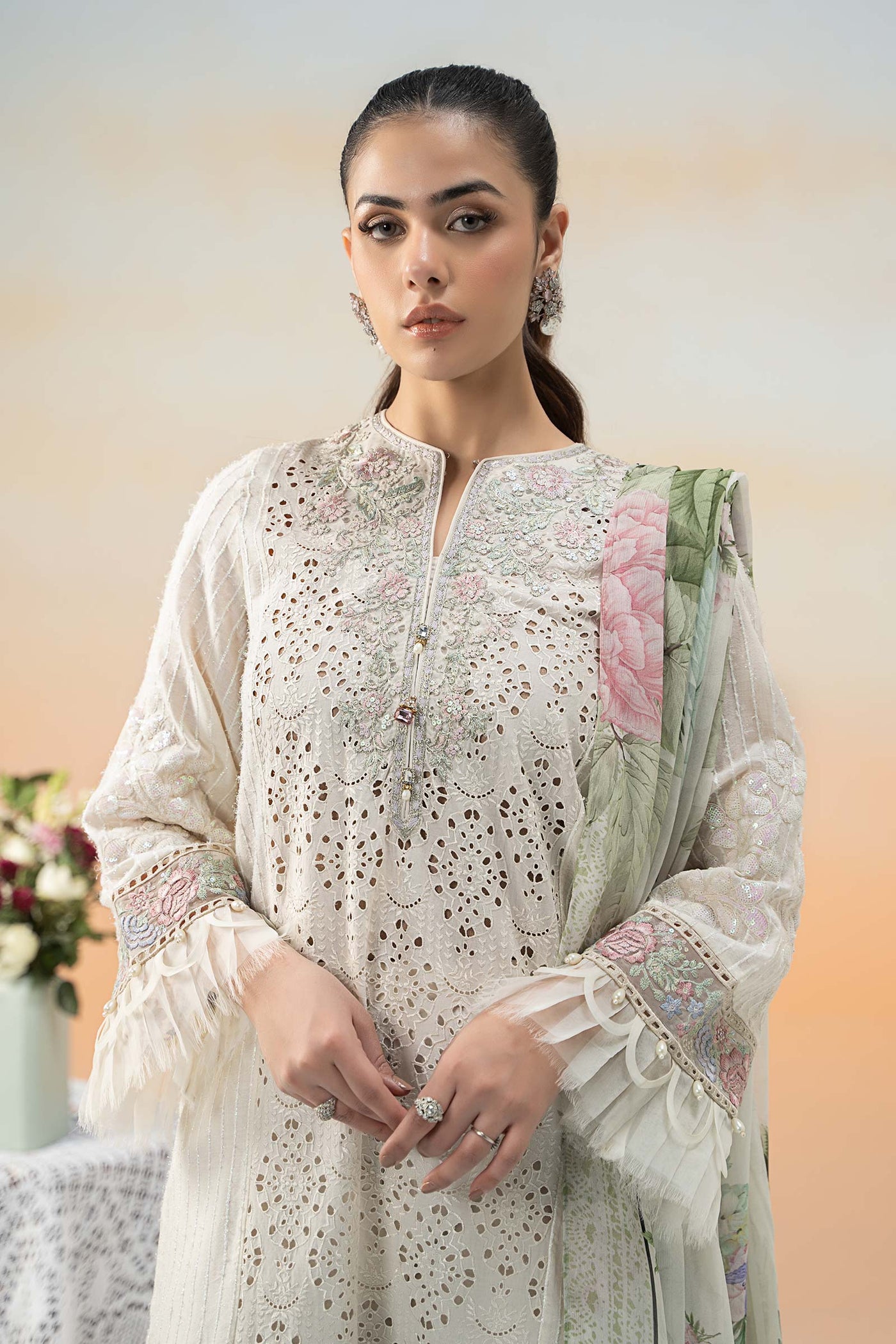 3 Piece Embroidered Lawn Suit | DW-EF25-66