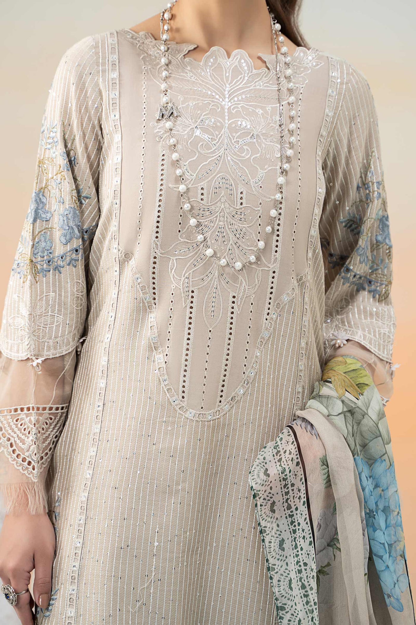 3 Piece Embroidered Lawn Suit | DW-EF25-67