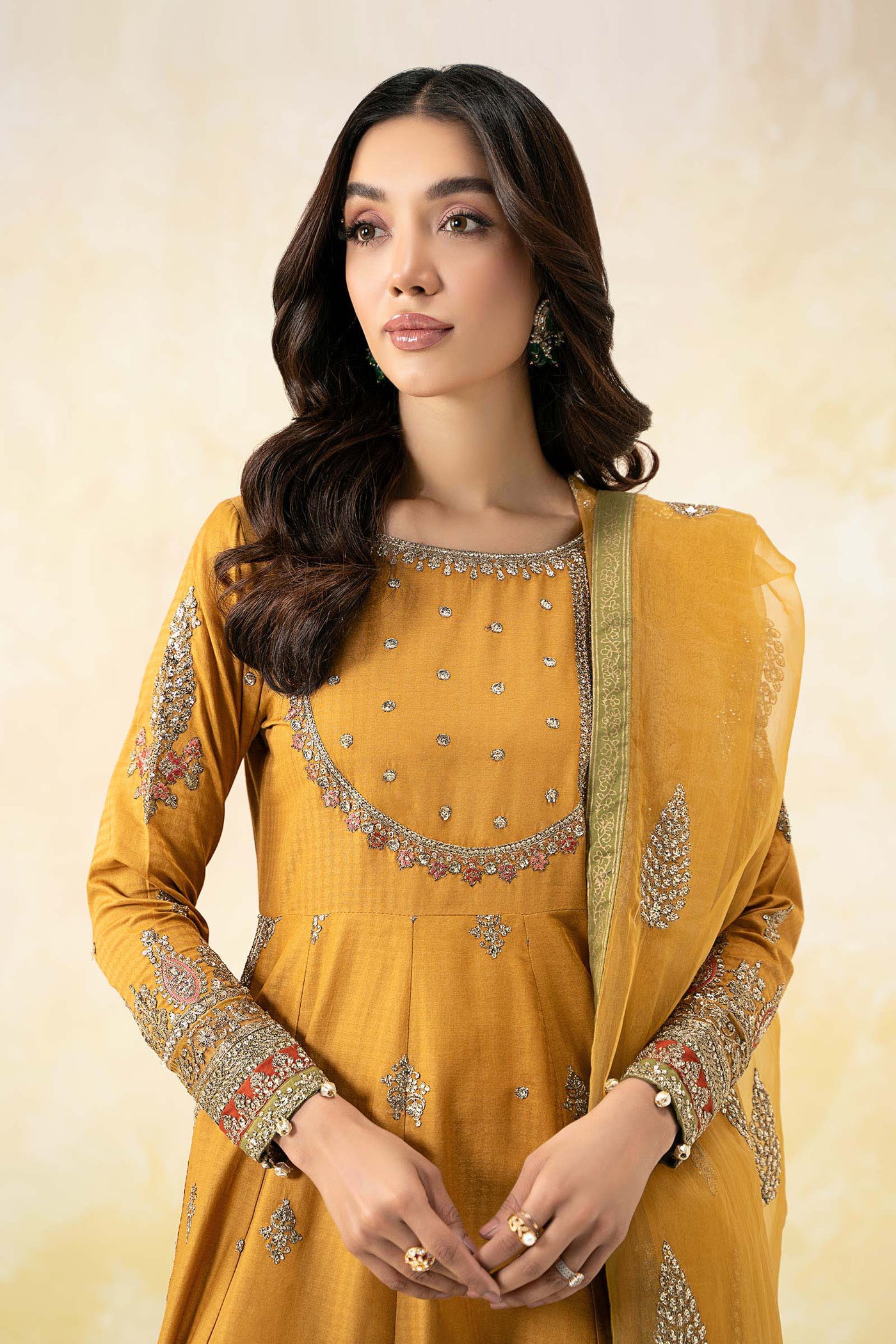 3 Piece Embroidered Doby Lawn Suit | DW-EF25-68