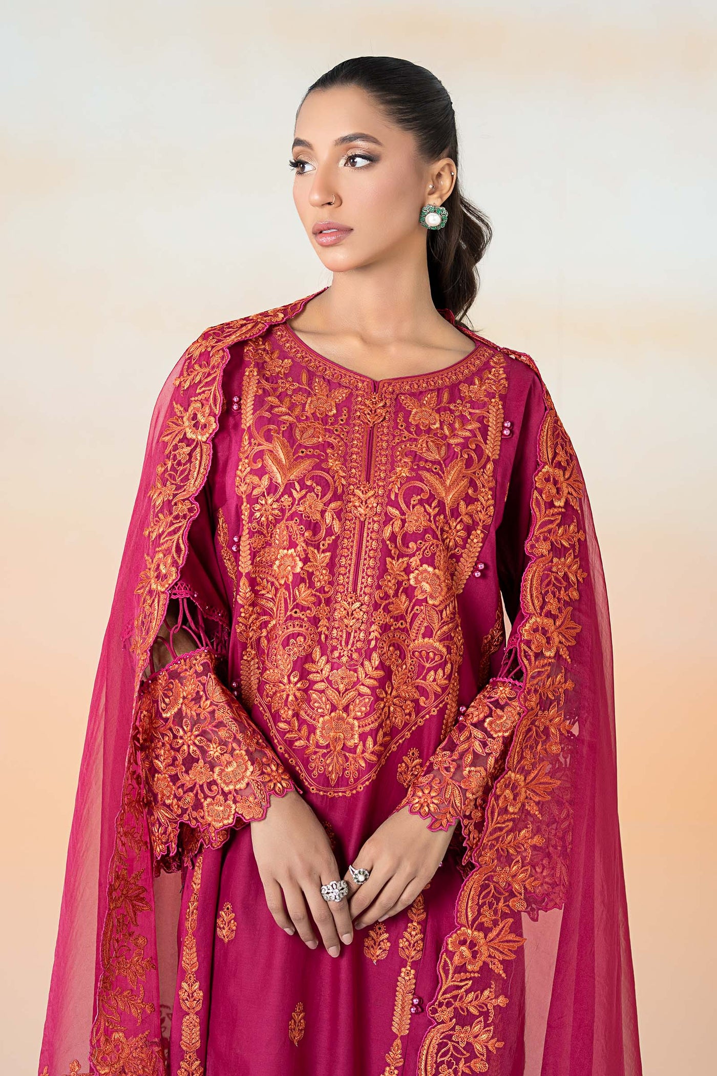 3 Piece Embroidered Lawn Suit | DW-EF25-95