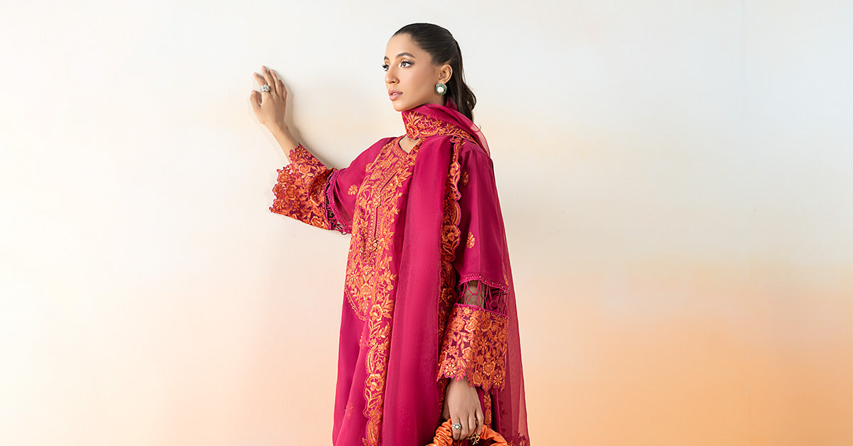 3 Piece Embroidered Lawn Suit | DW-EF25-95