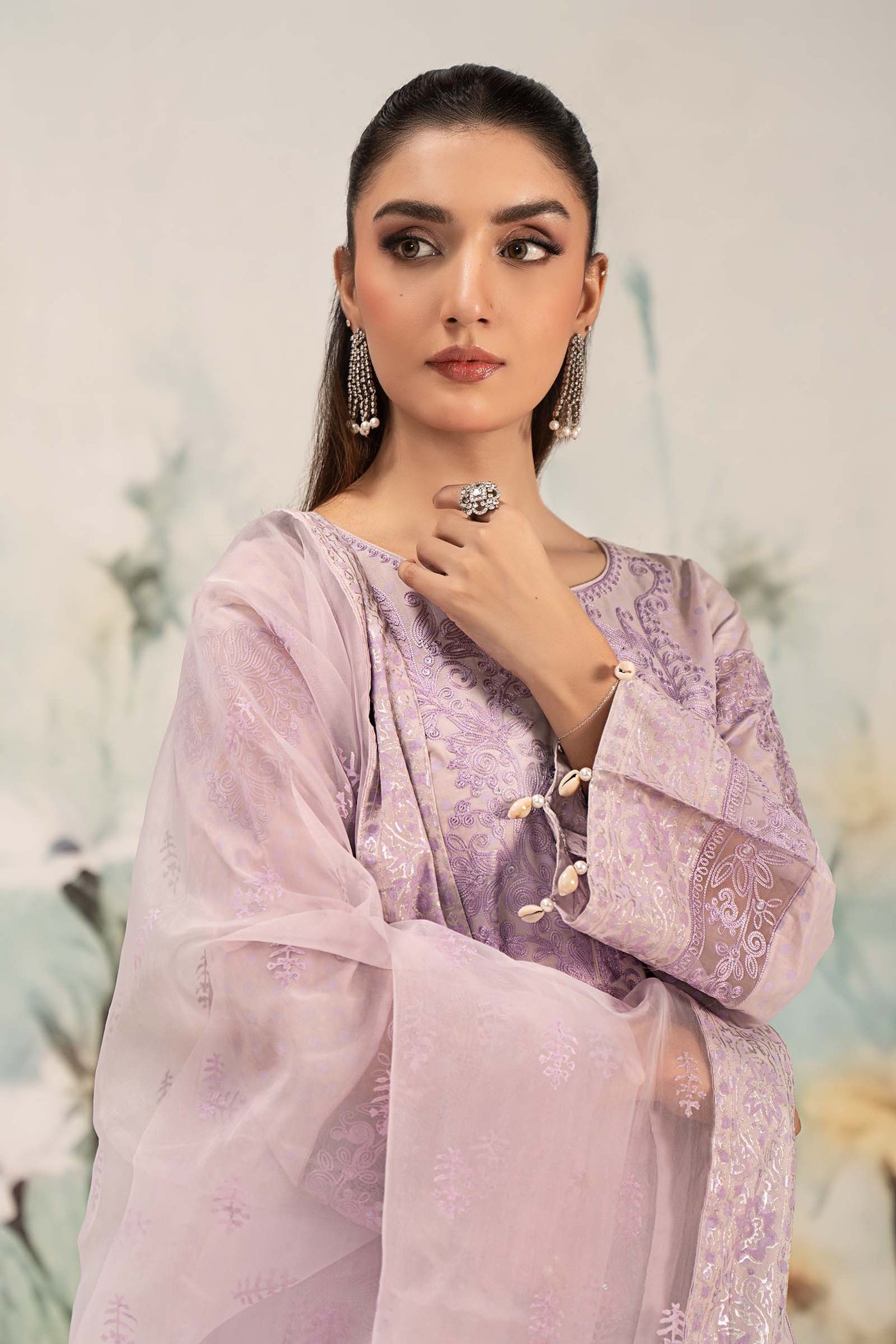 3 Piece Embroidered Lawn Suit | DW-EF25-99