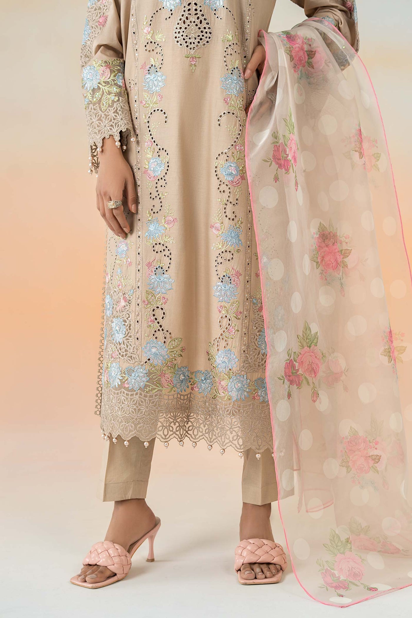 3 Piece Embroidered Lawn Suit | DW-EF25-05