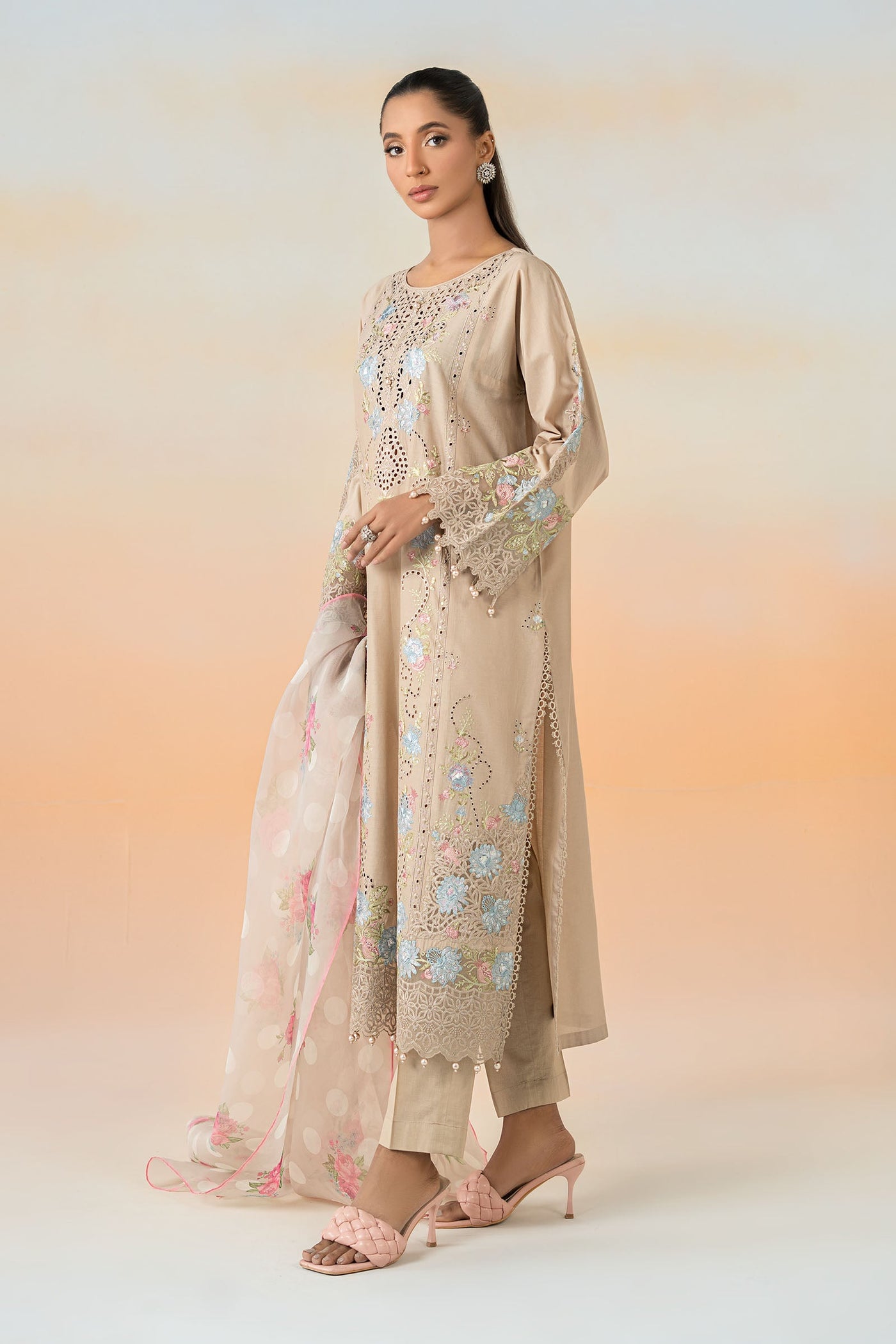 3 Piece Embroidered Lawn Suit | DW-EF25-05