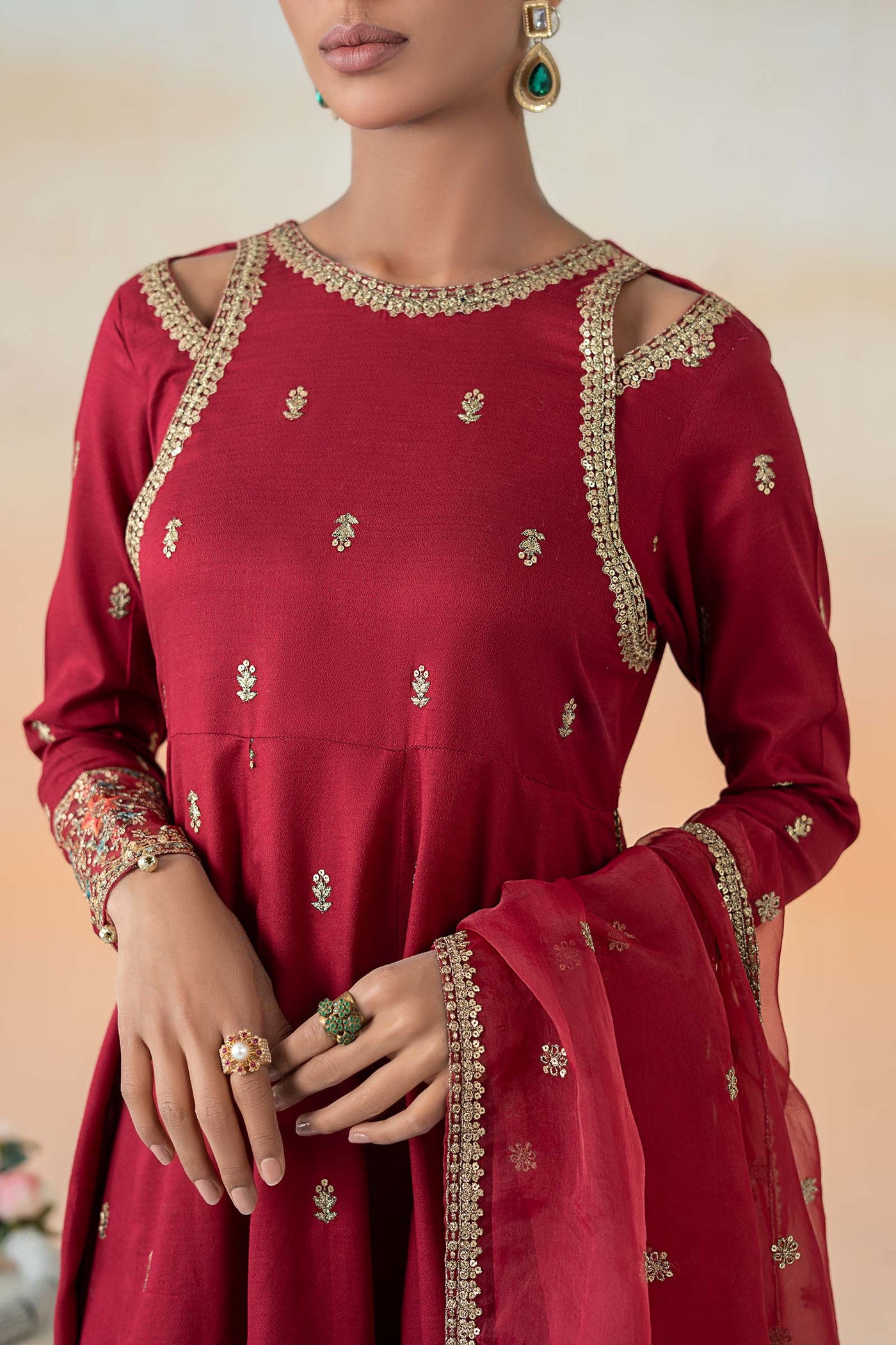 3 Piece Embroidered Lawn Suit | DW-EF25-19