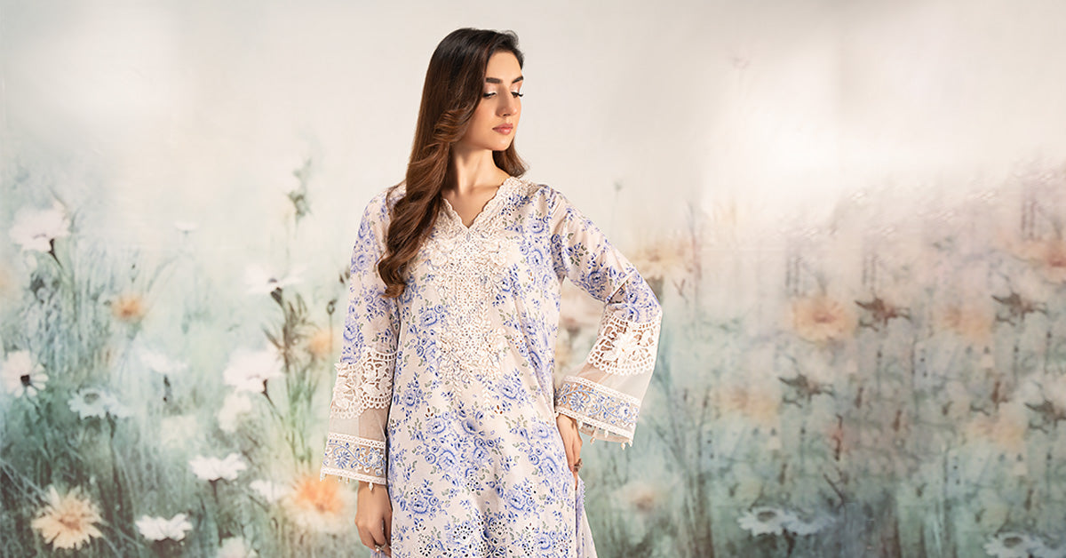 3 Piece Printed Lawn Suit | DW-EF25-36