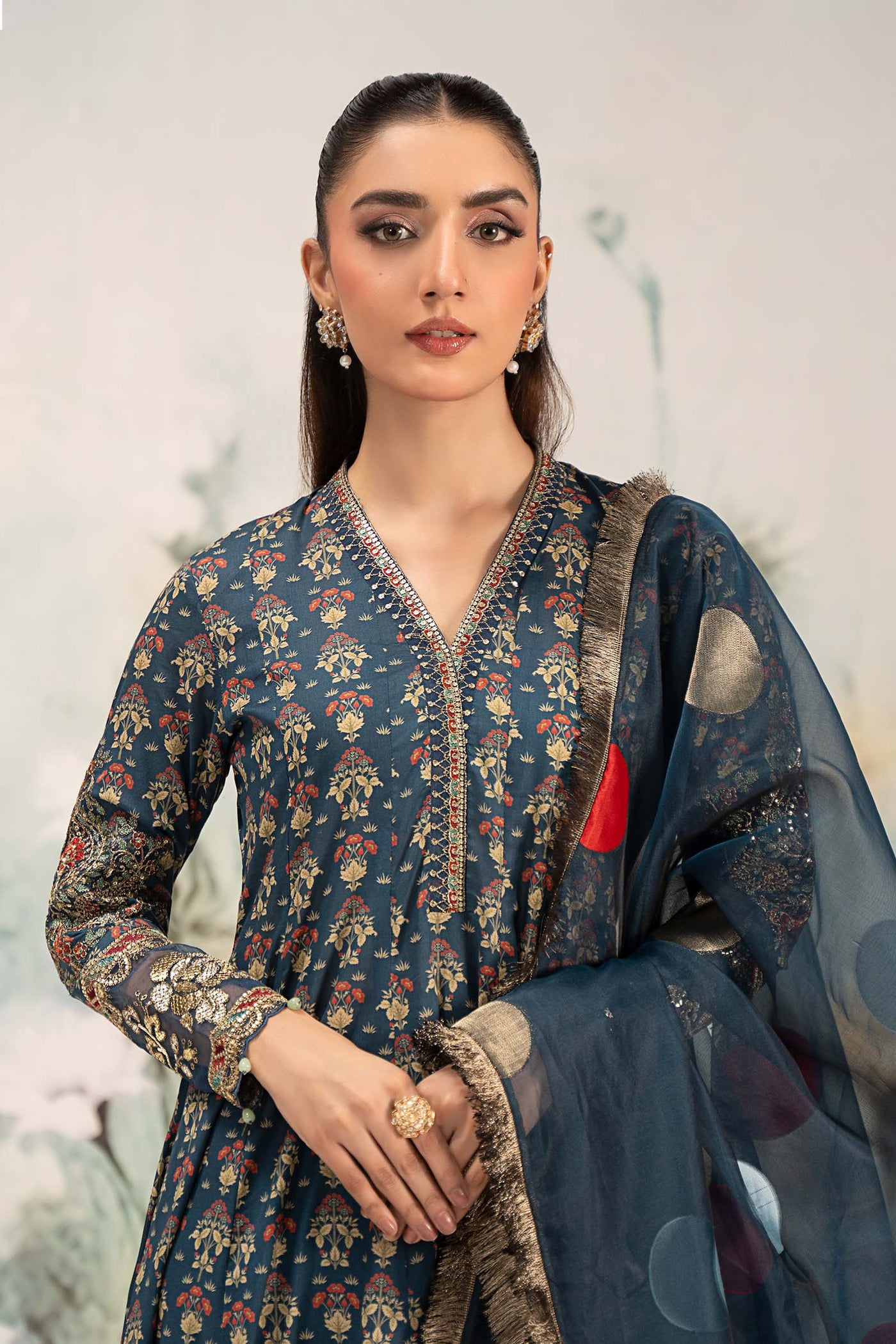 3 Piece Embroidered Lawn Suit | DW-EF25-54