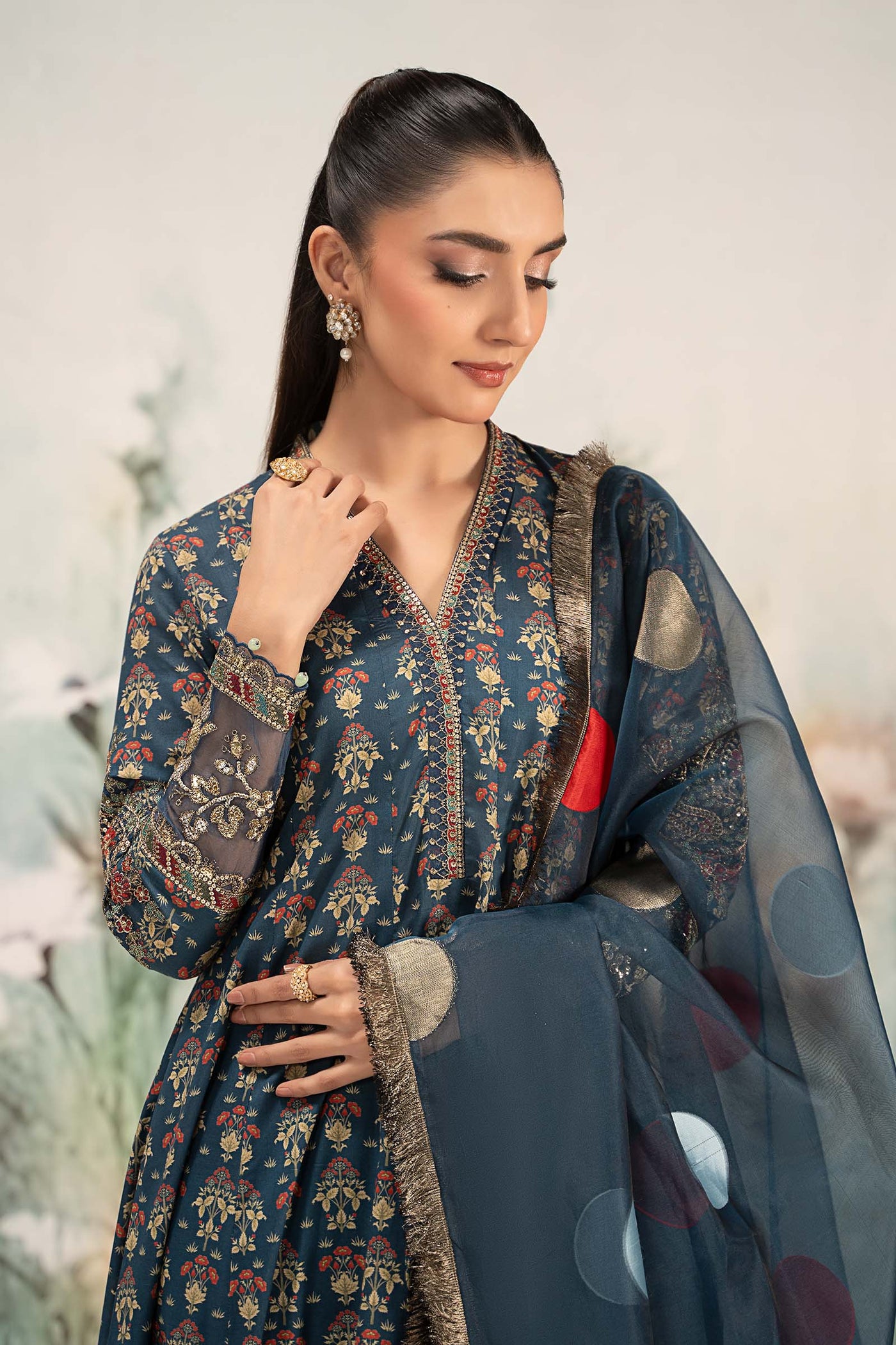 3 Piece Embroidered Lawn Suit | DW-EF25-54