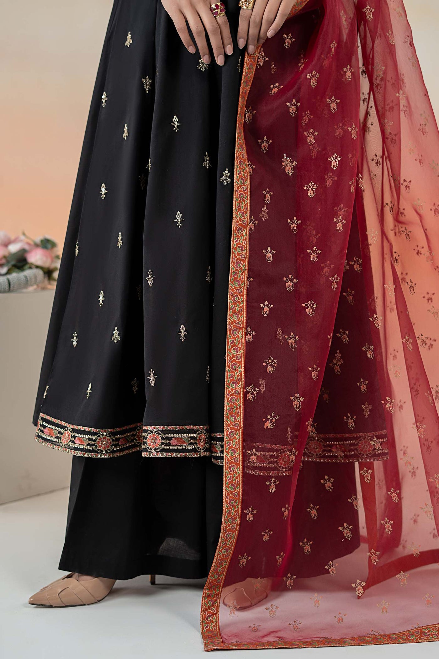 3 Piece Embroidered Lawn Suit | DW-EF25-60