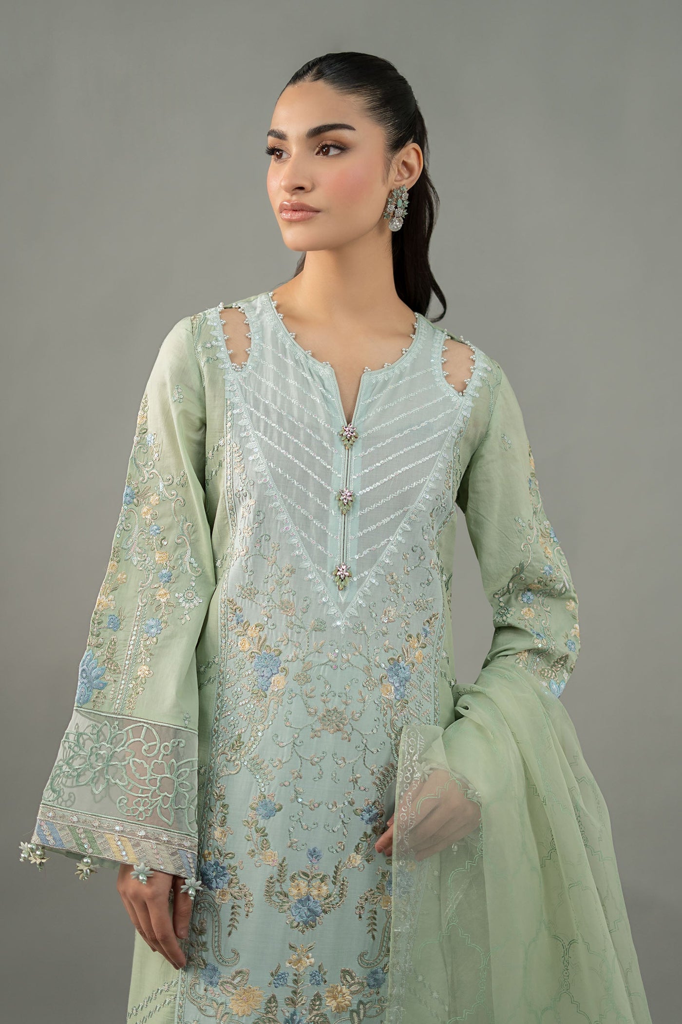 3 Piece Embroidered Lawn Suit | DW-EF25-69