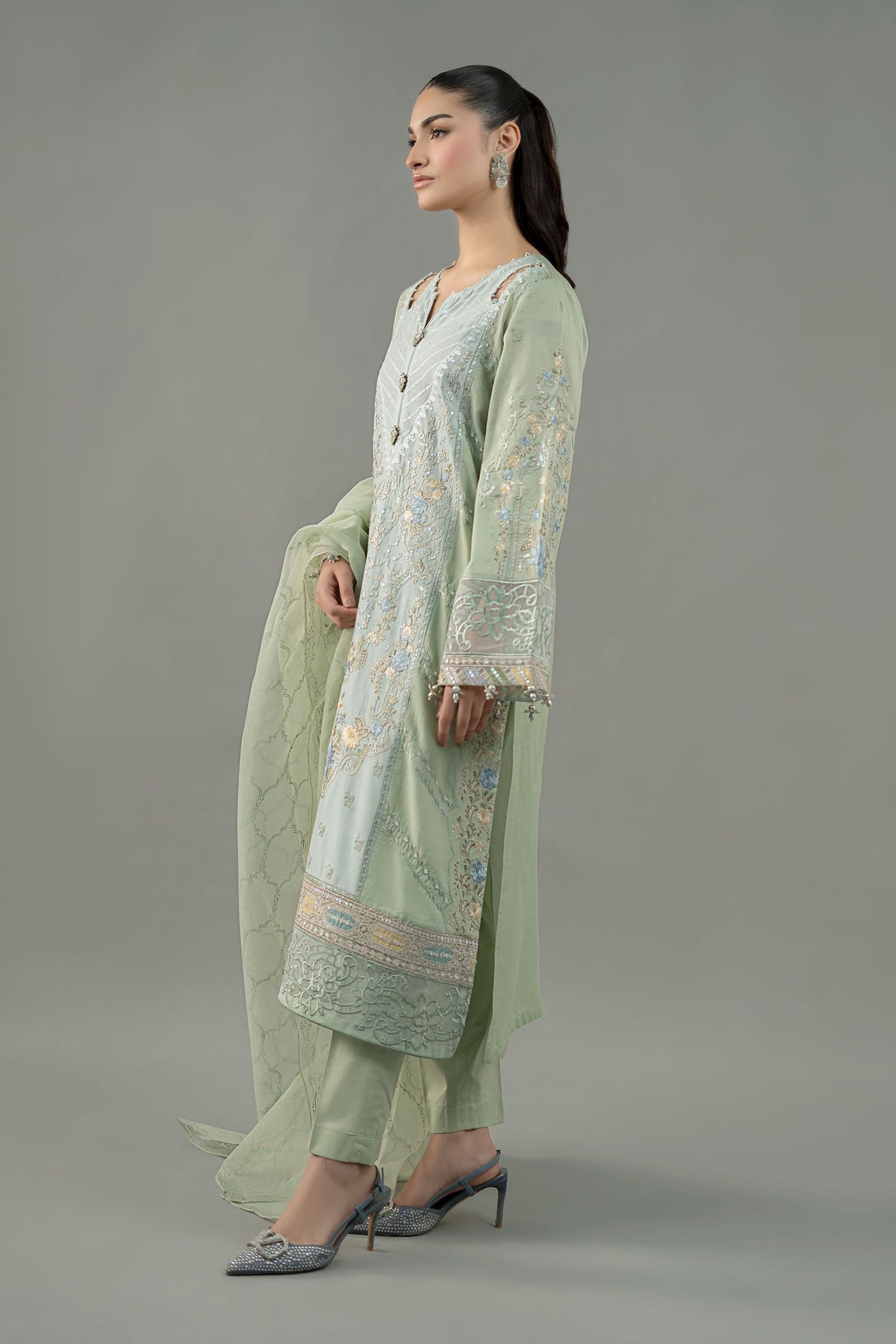 3 Piece Embroidered Lawn Suit | DW-EF25-69