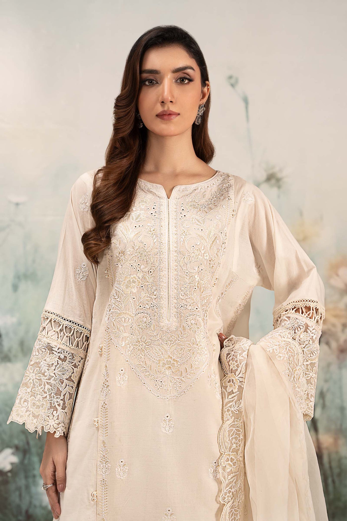 3 Piece Embroidered Lawn Suit | DW-EF25-95