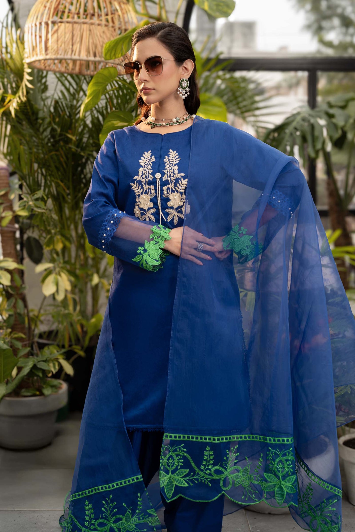 3 Piece Embroidered Self Jacquard Lawn Suit | DW-EF25-15