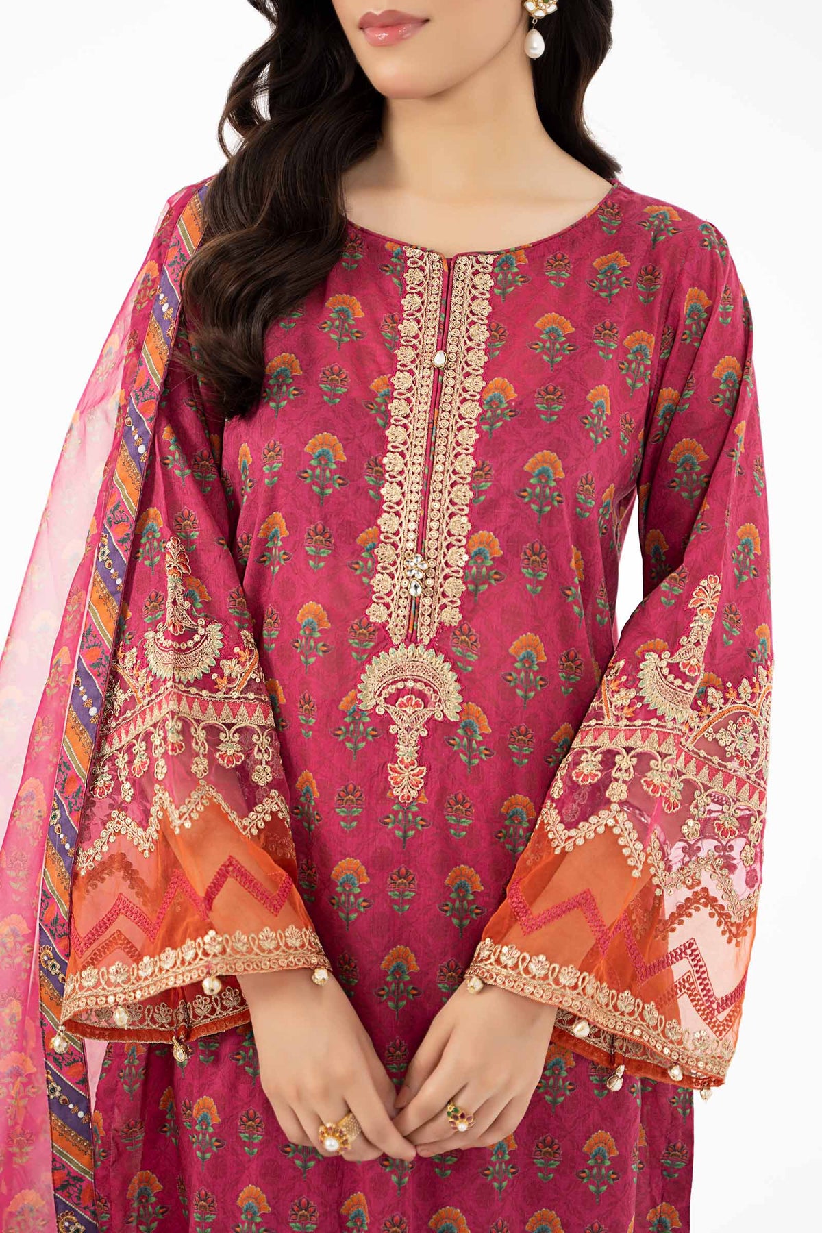 3 Piece Printed Lawn Suit | DW-EF22-61R1 – Maria.B. Designs (AE)