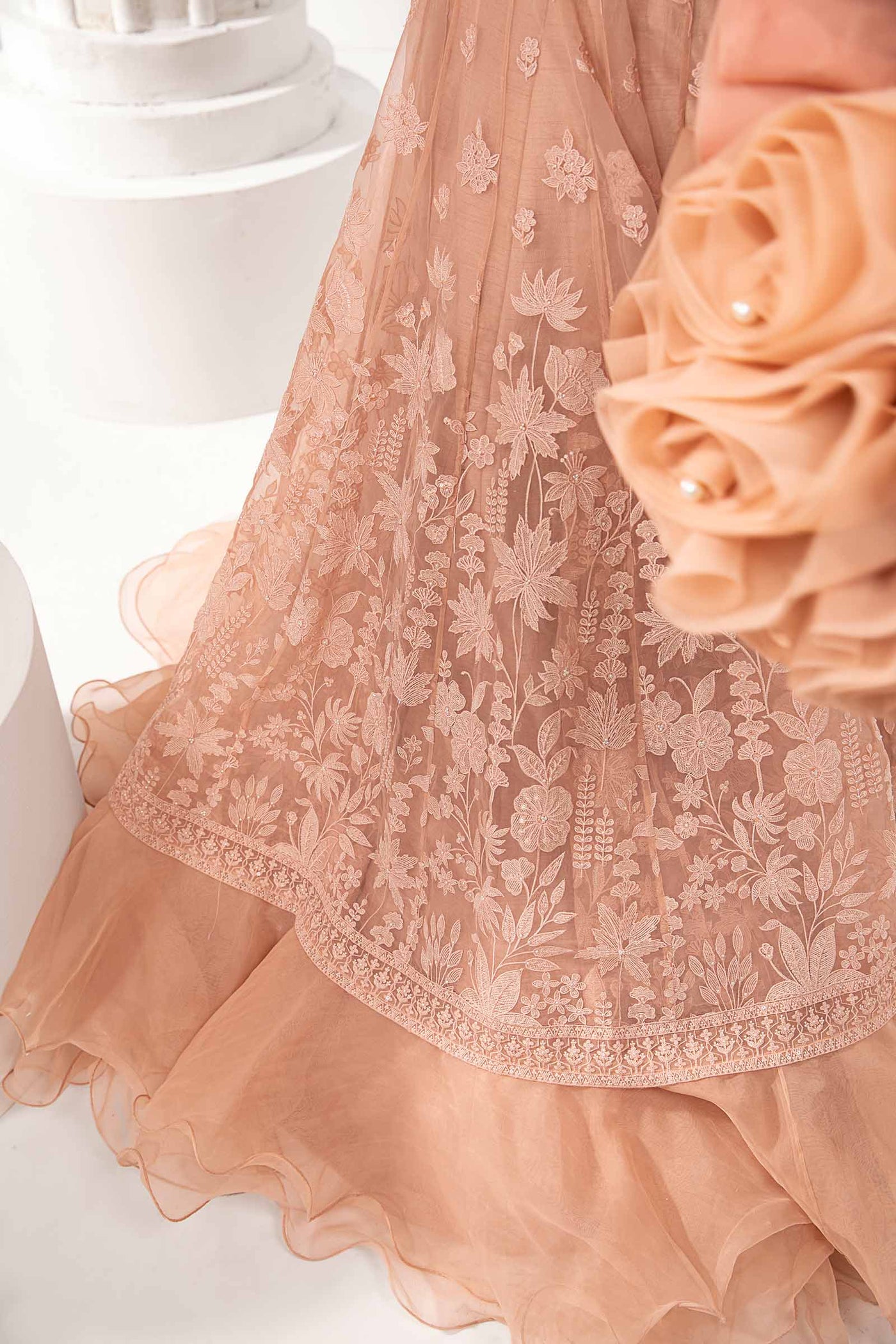 Embroidered Organza Fabric (1Pc) | LF-710