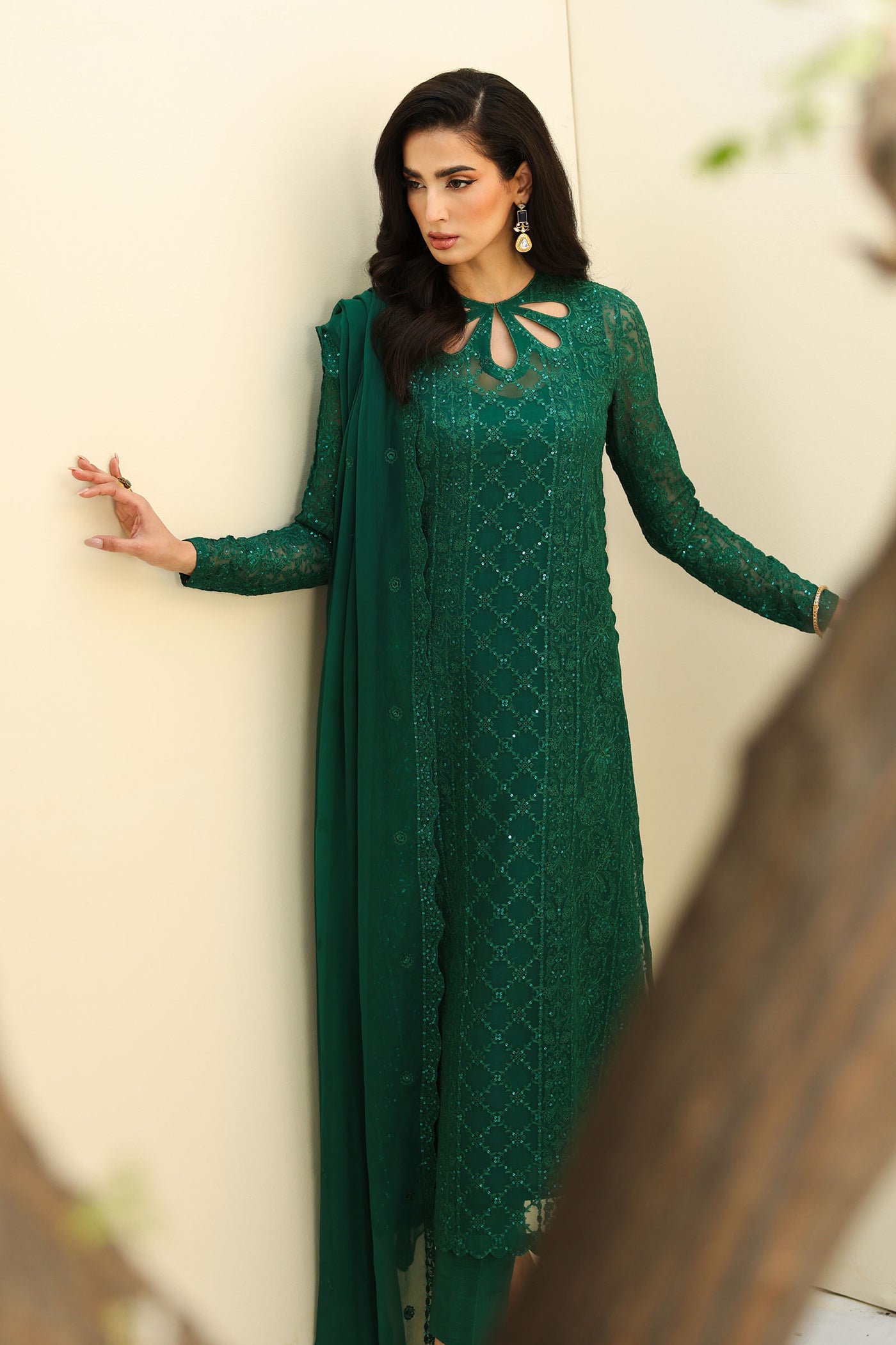 Embroidered Chiffon Fabric (2Pcs) | LF-818